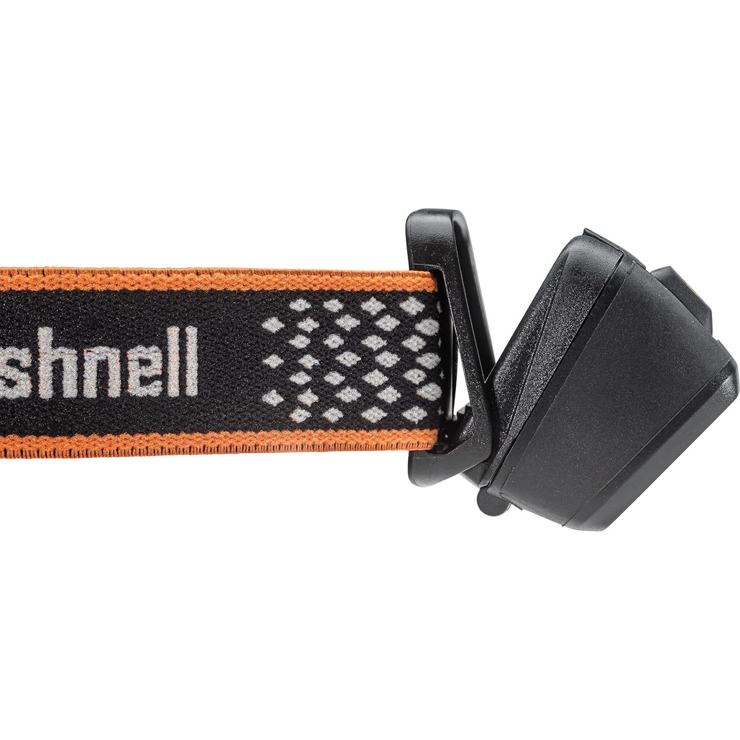 Bushnell Power+ 500L LED Headlamp - Flexible Power, Water Resistant, Rechargeable, Adjustable Band, Red Mode