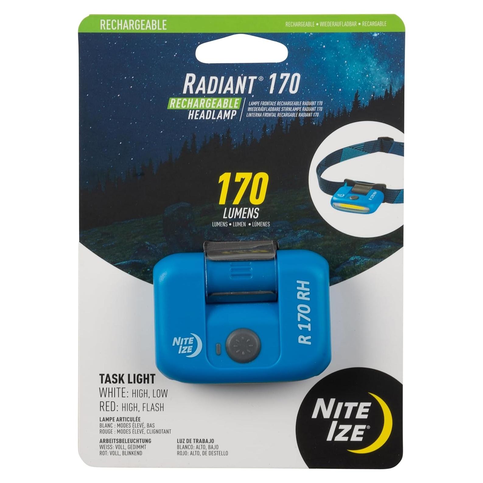 Linterna Frontal Recargable Nite Ize Radiant 170 Lúmenes Azul