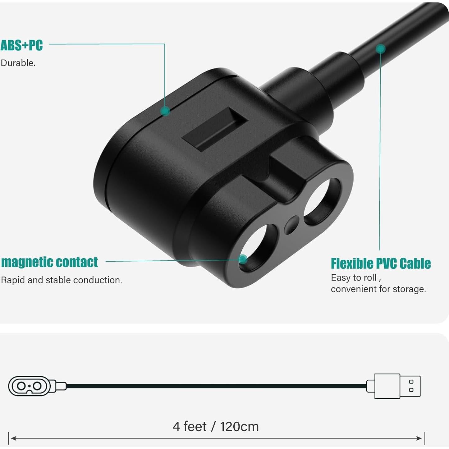 Cable de Carga Magnético TUSITA 1.2M para Linternas LEDLENSER