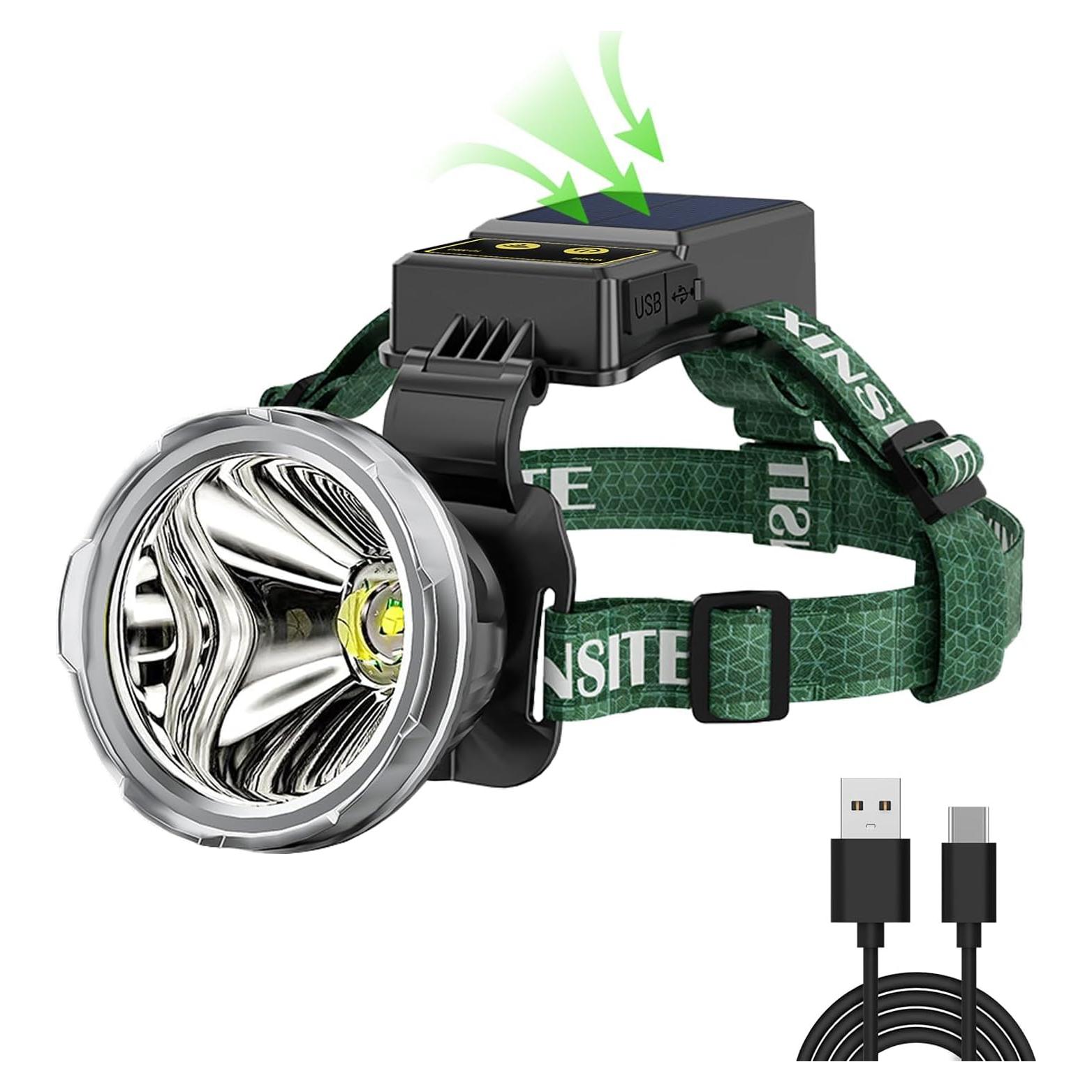 Linterna Frontal LED Recargable BlueYu XST-M60 5000 Lúmenes