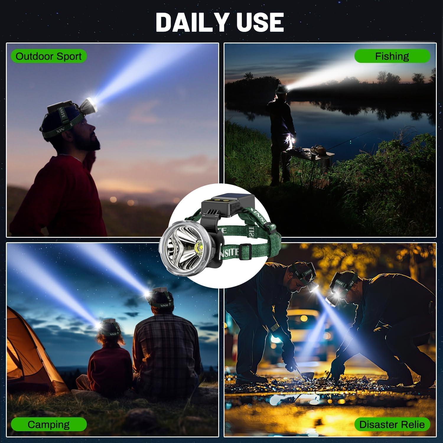 Linterna Frontal LED Recargable BlueYu XST-M60 5000 Lúmenes