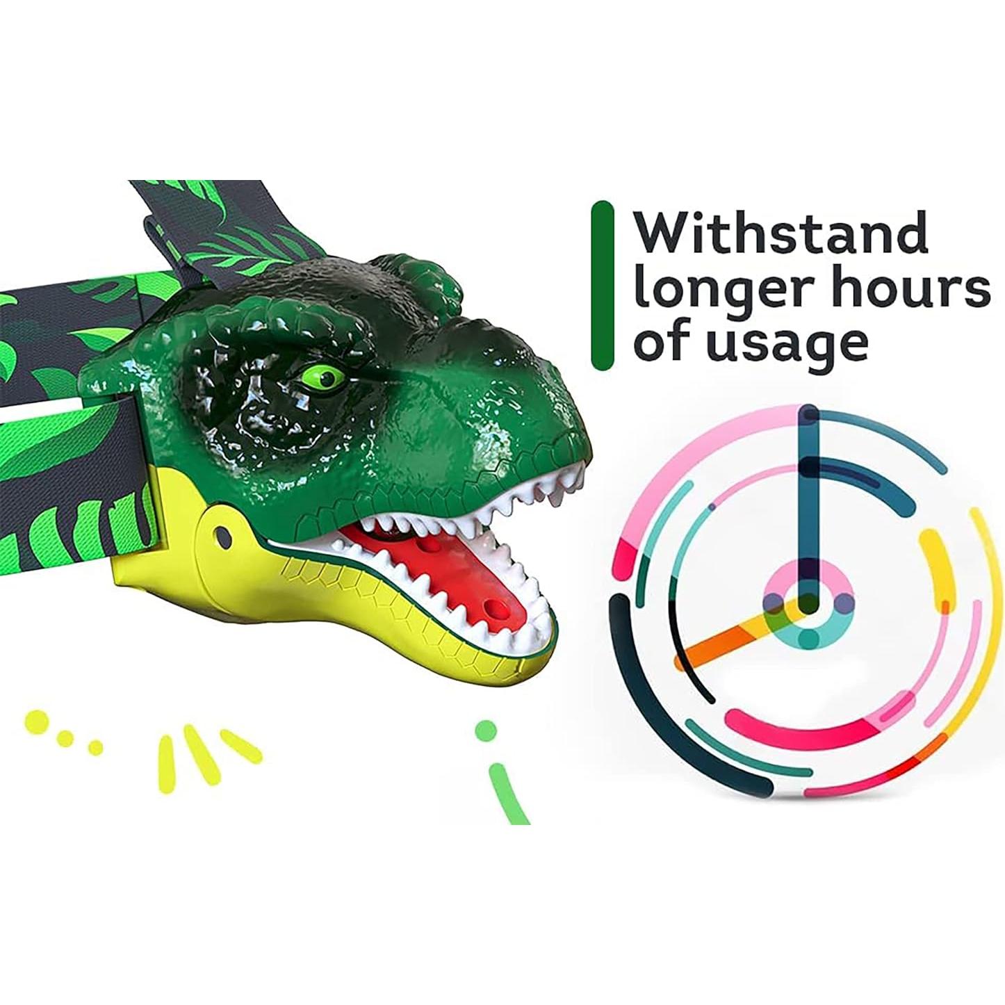 Linterna de Cabeza Dinosaurio Skywin T-Rex LED para Niños