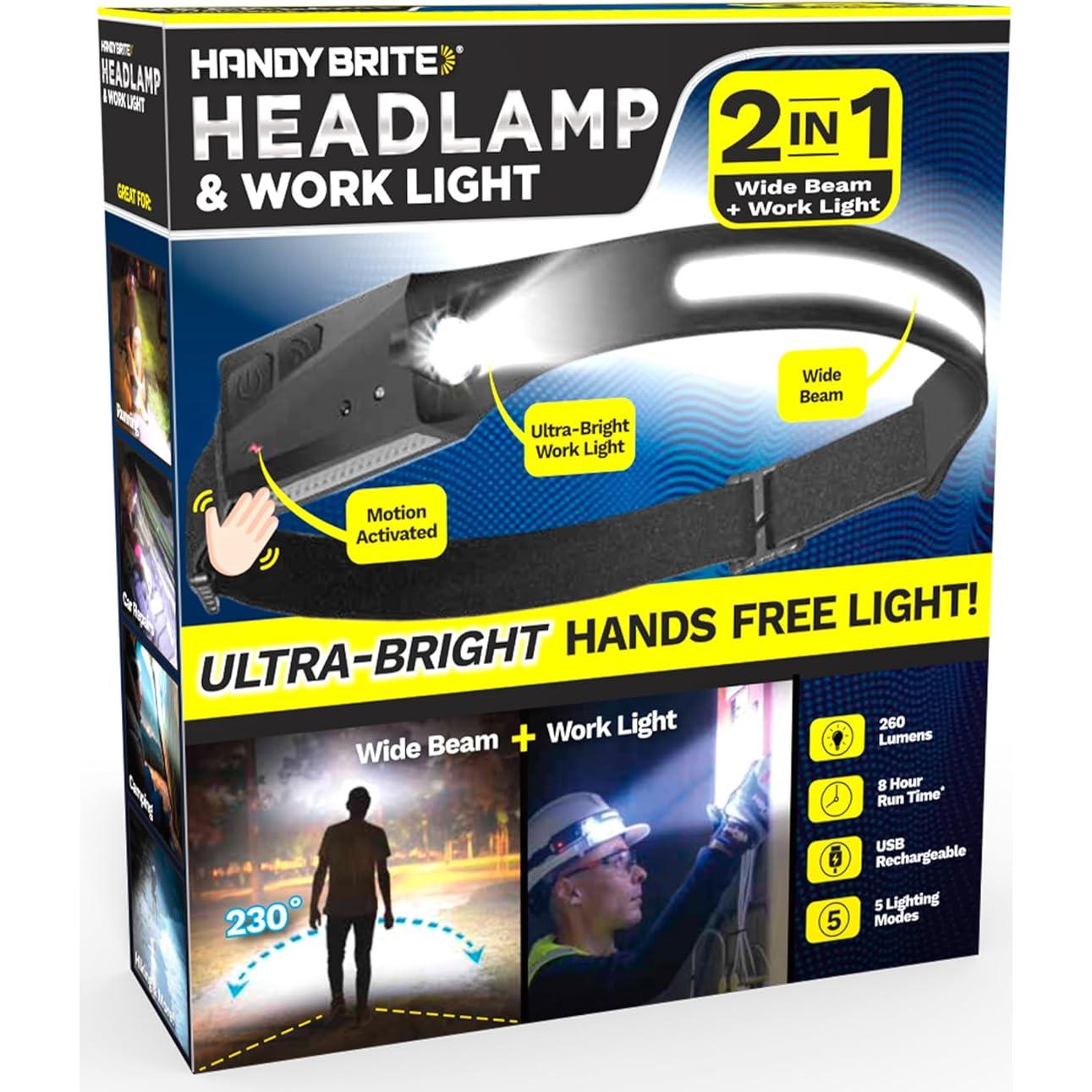 Linterna Frontal Recargable Ontel 260 Lúmenes 5 Modos USB