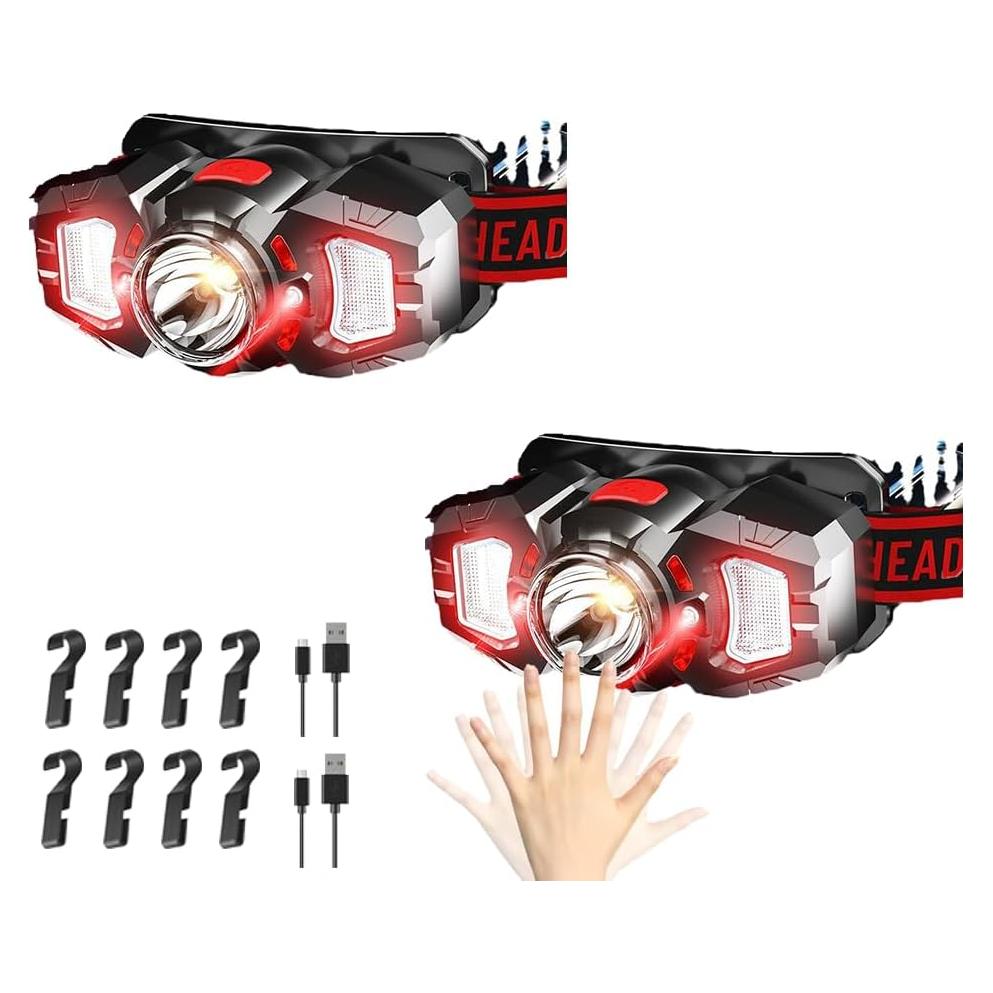 Linterna Frontal LED BTZOMR 800 Lúmenes 7 Modos Ajustable