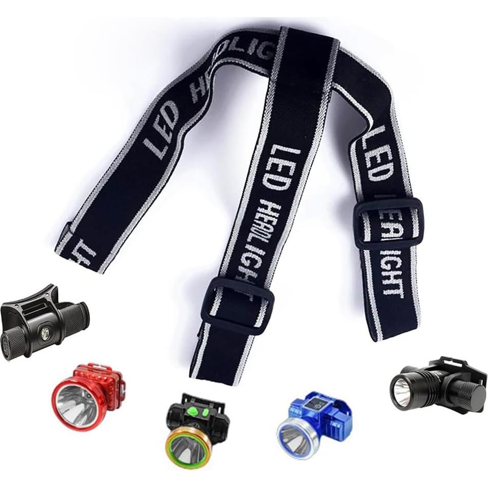 Paquete de 4 Correas de Reemplazo para Linterna Frontal ThtRht