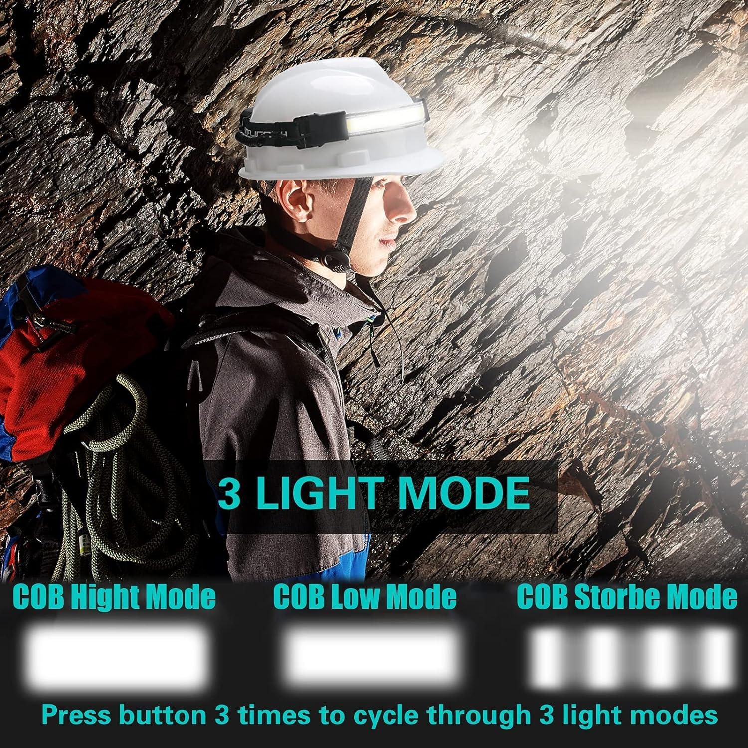 Linternas Frontales LED SEVENKA - 2 Piezas, 500 Lúmenes, 210°