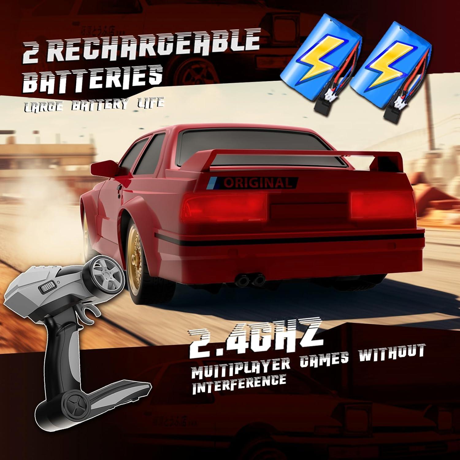 Coche RC Drift 1:24 y 1:16 4WD 15KM/H y 30KM/H LED