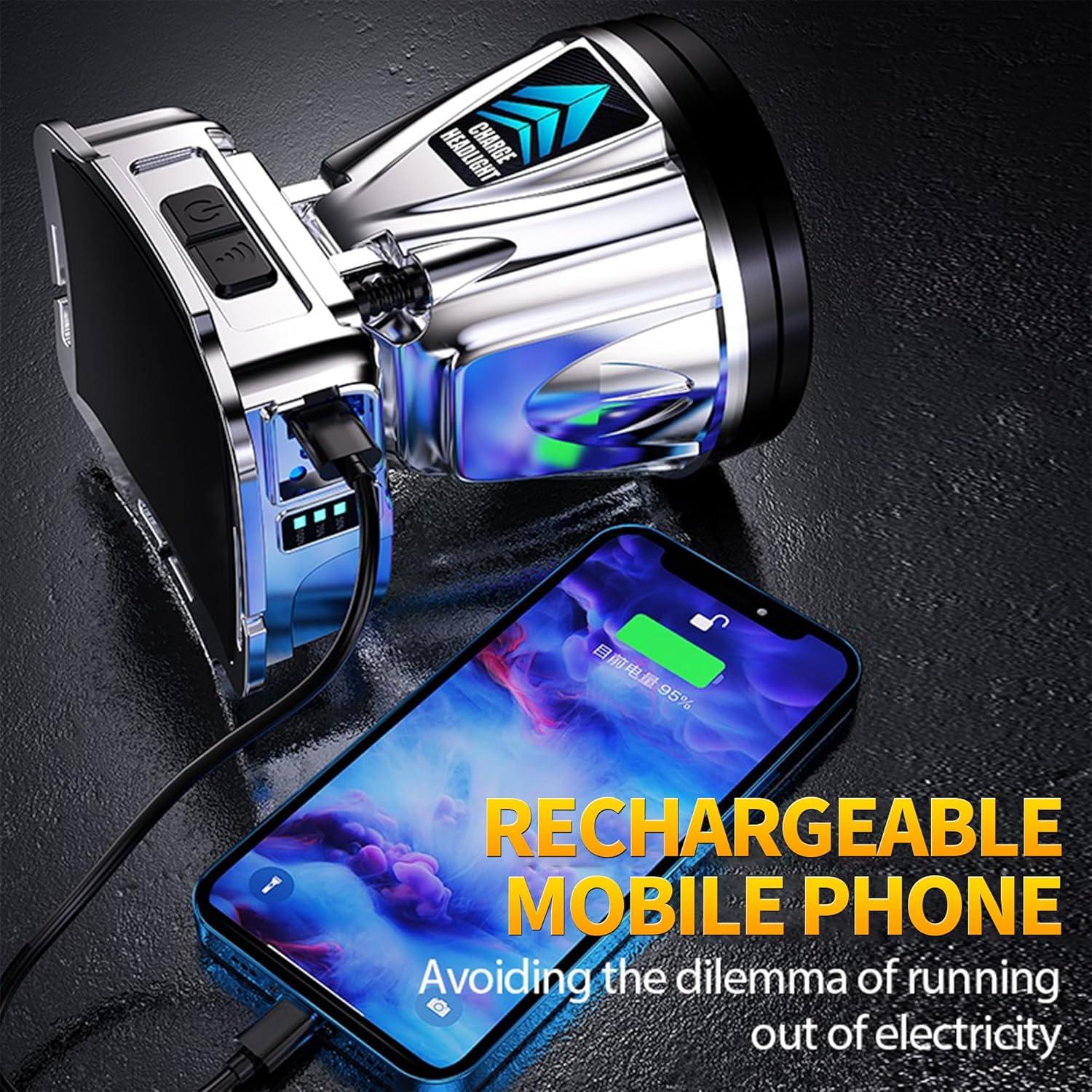 Linterna Frontal LED Recargable PINSAI 5W Impermeable