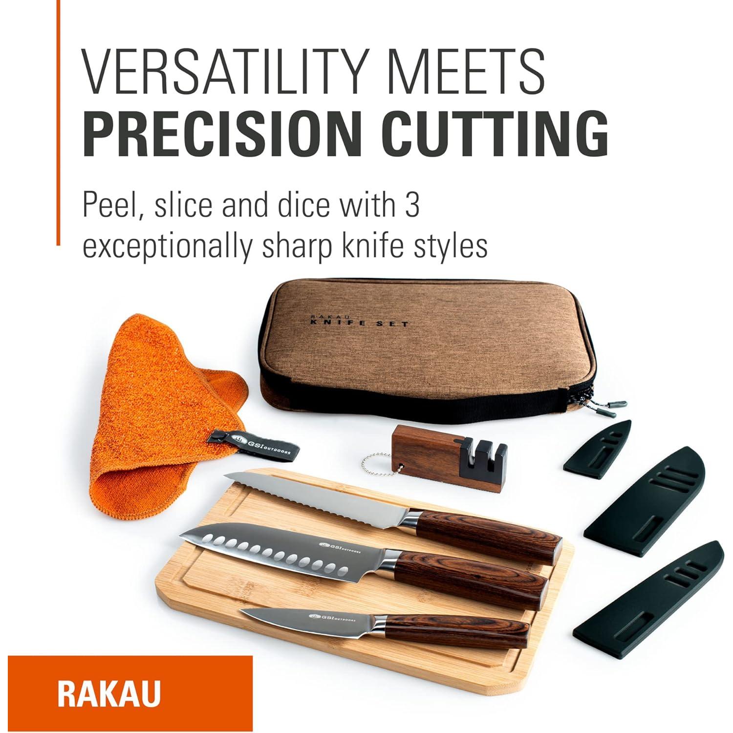 Juego de Cuchillos de Camping GSI Outdoors Rakau 3 Piezas