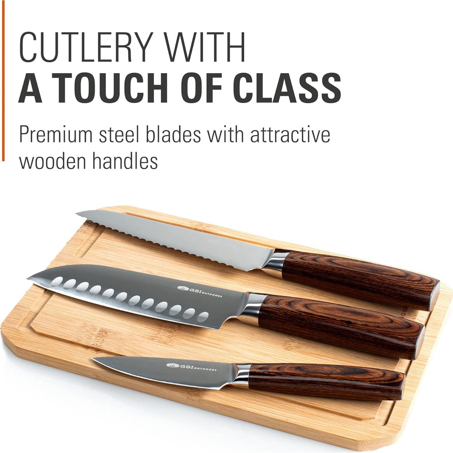 Juego de Cuchillos de Camping GSI Outdoors Rakau 3 Piezas