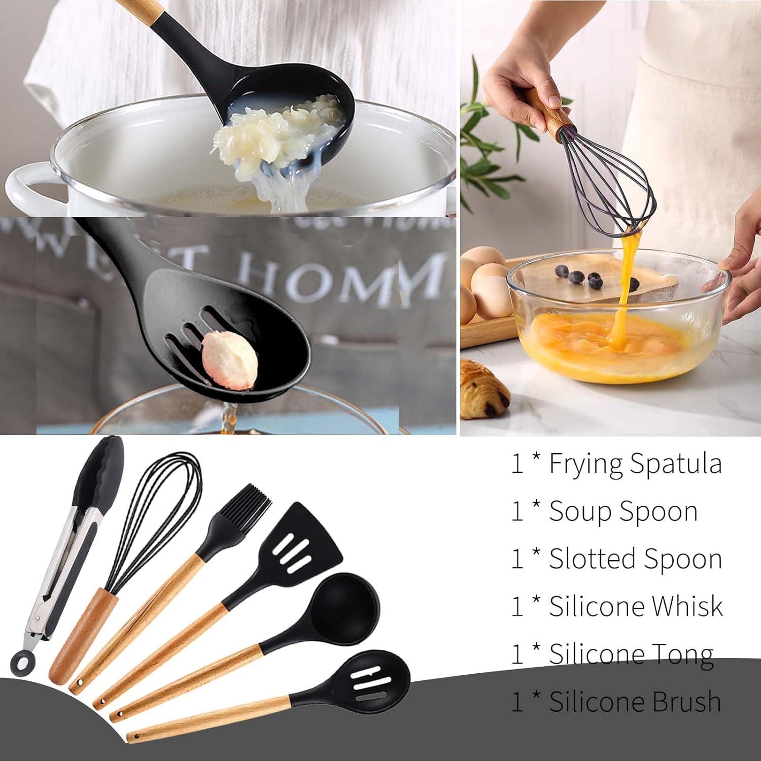 Juego de Cocina de Silicona Pansyling 15 Piezas Camping