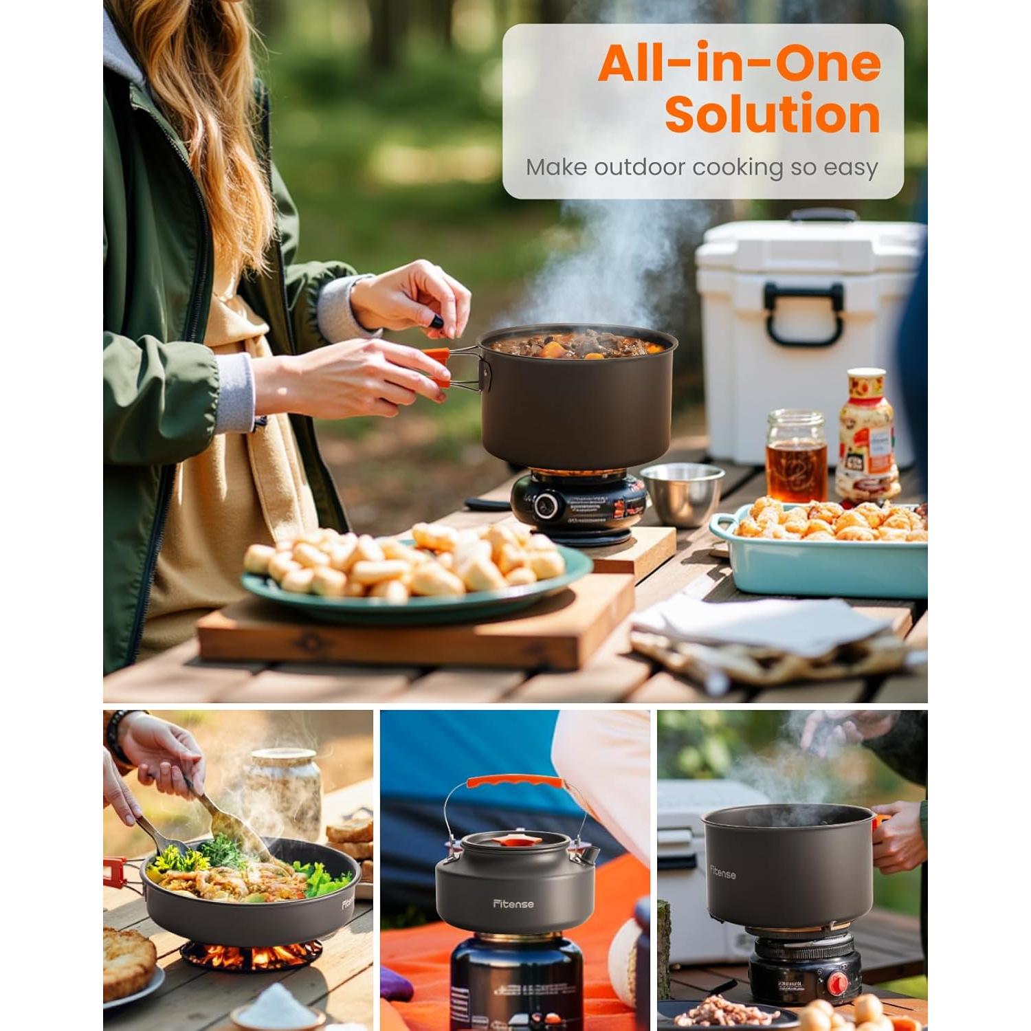 Juego de Utensilios de Cocina para Camping Fitense 22 Piezas