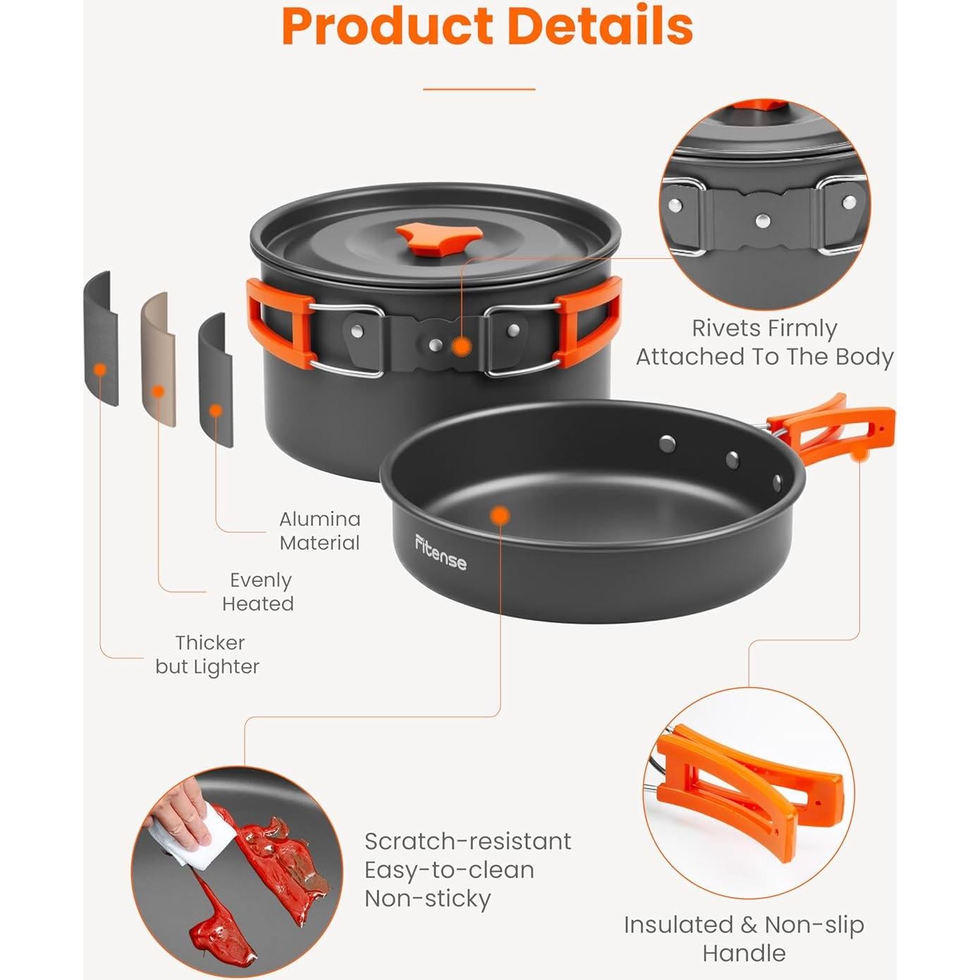 Juego de Utensilios de Cocina para Camping Fitense 22 Piezas