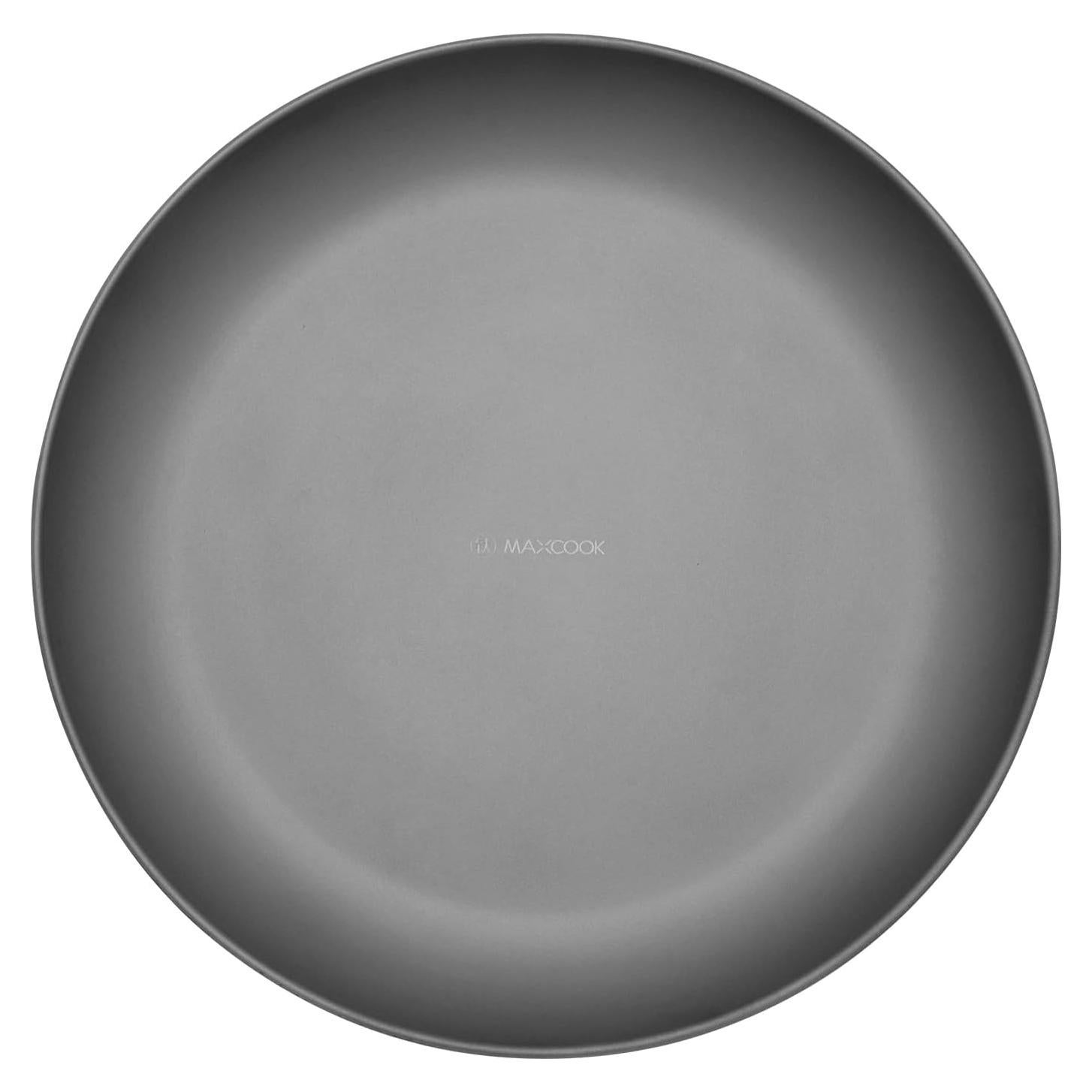 Pure Titanium Camping Plate, 7.68 Inch Ultralight Durable Titanium Dish Plate Cookware, Outdoor Backpacking plate for Camping Hiking Kitchen (19.5 cm)