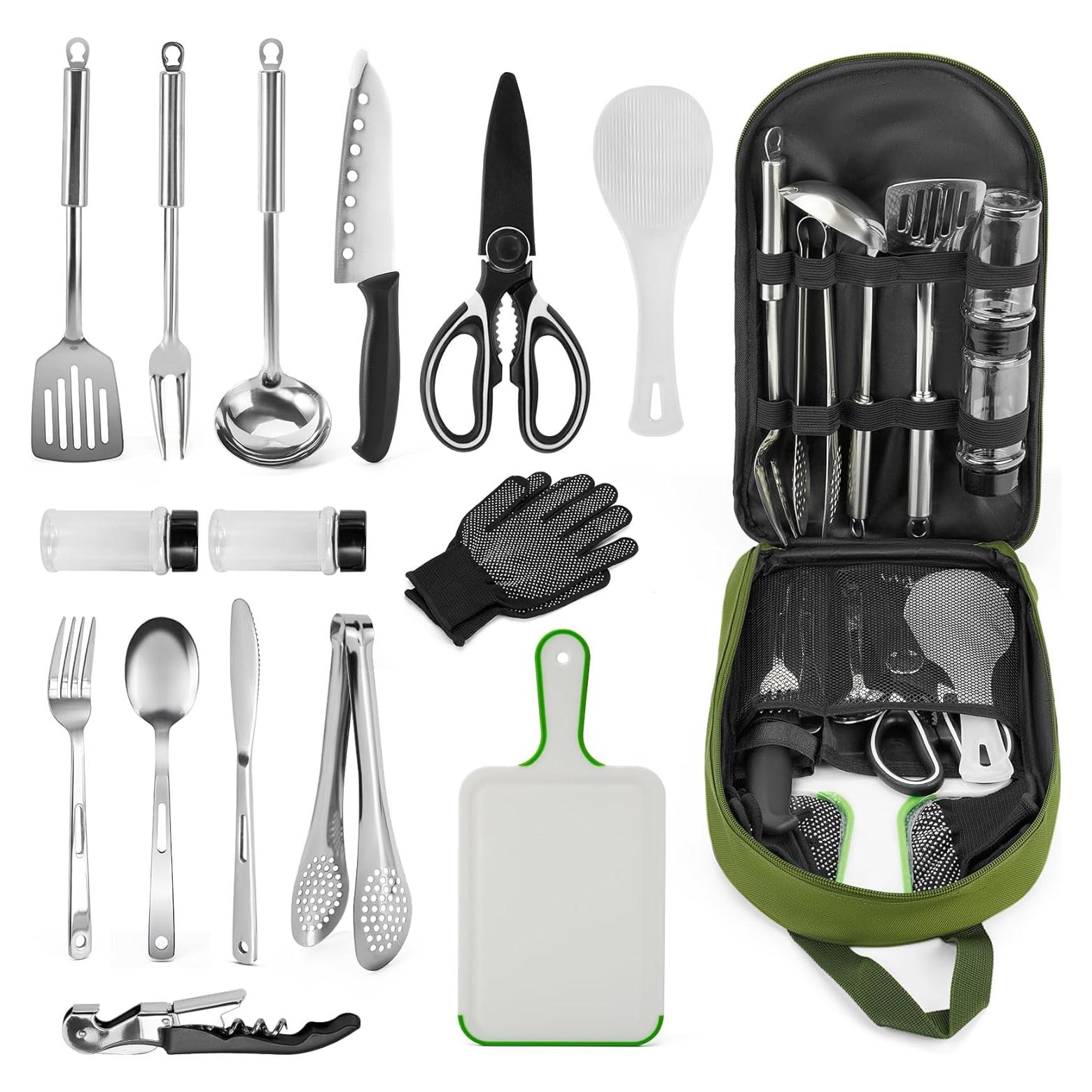 Juego de Utensilios de Cocina para Camping Onlyfire CT606 16 Piezas