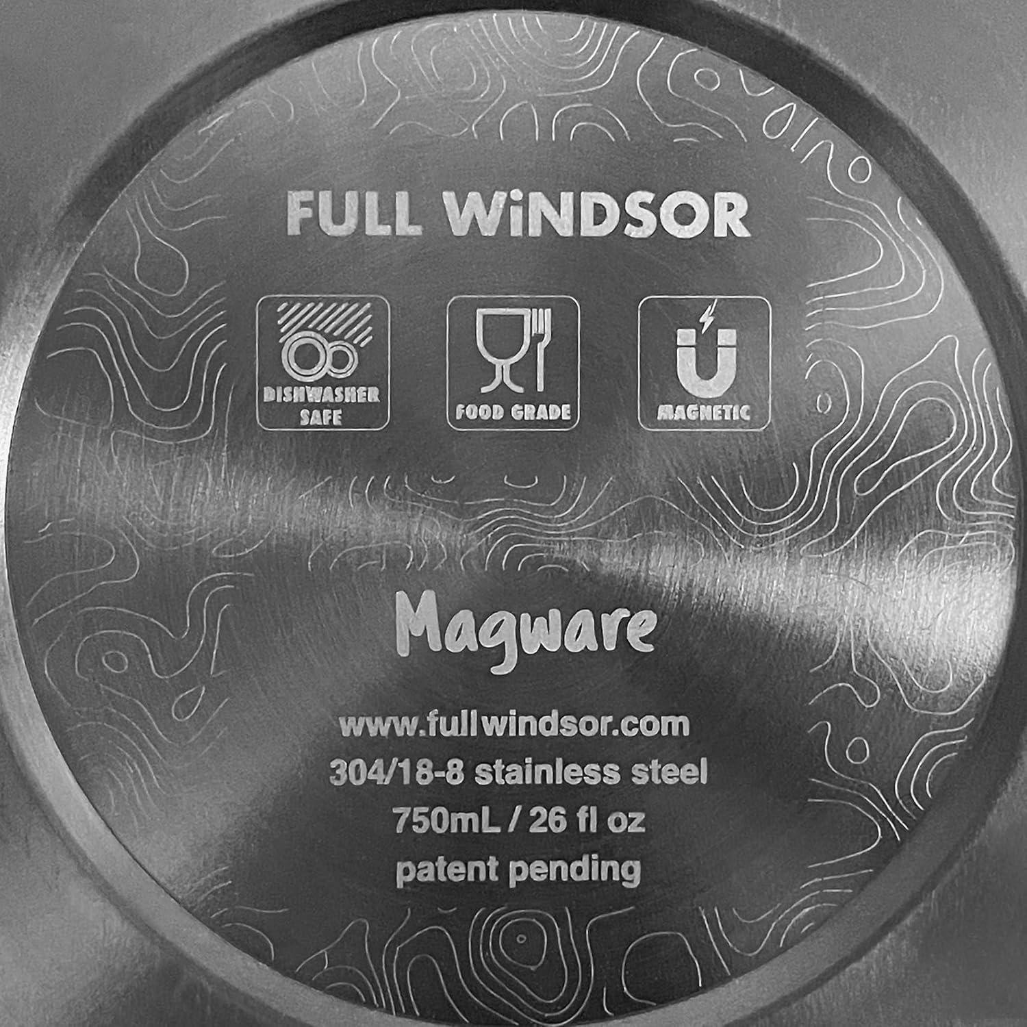 MAGWARE - Magnetic Bowls and Plates Set - Stainless Steel Travel Dinnerware for Camping, Overlanding, Backpacking, Picnic, RV, Outdoor Dining Portable Tableware Mess Kit