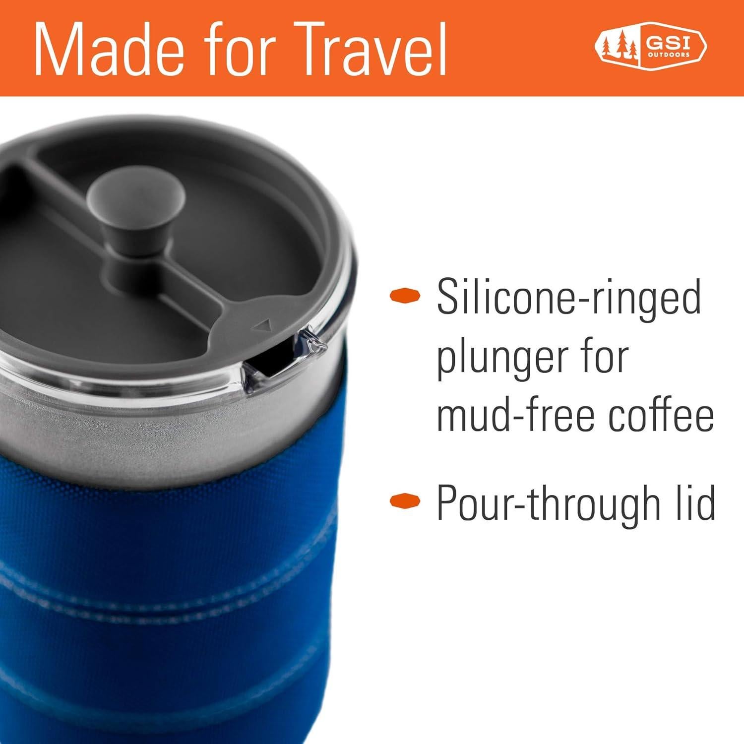 Cafetera Prensa Francesa GSI Outdoors 887 ml Azul