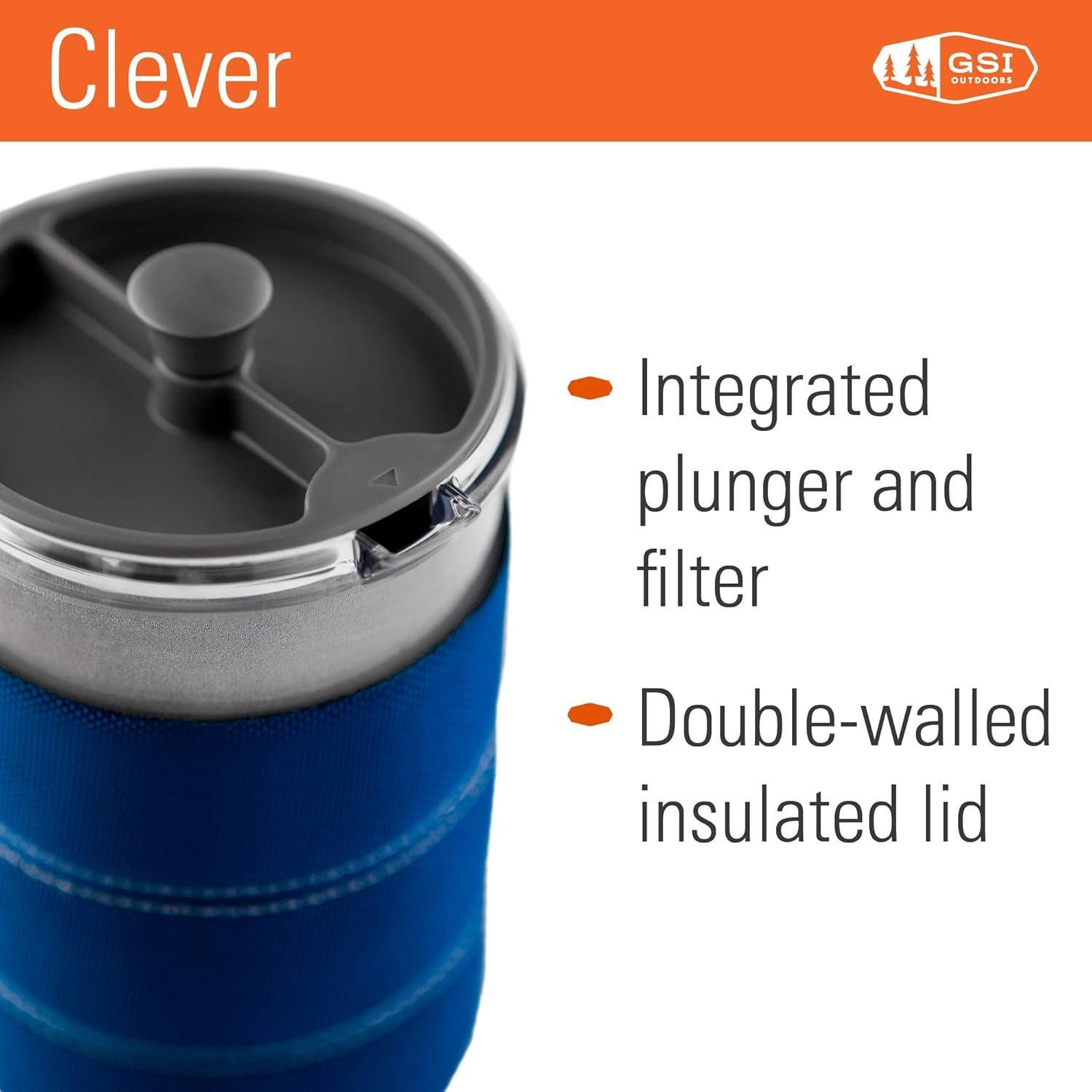 Cafetera Prensa Francesa GSI Outdoors 887 ml Azul