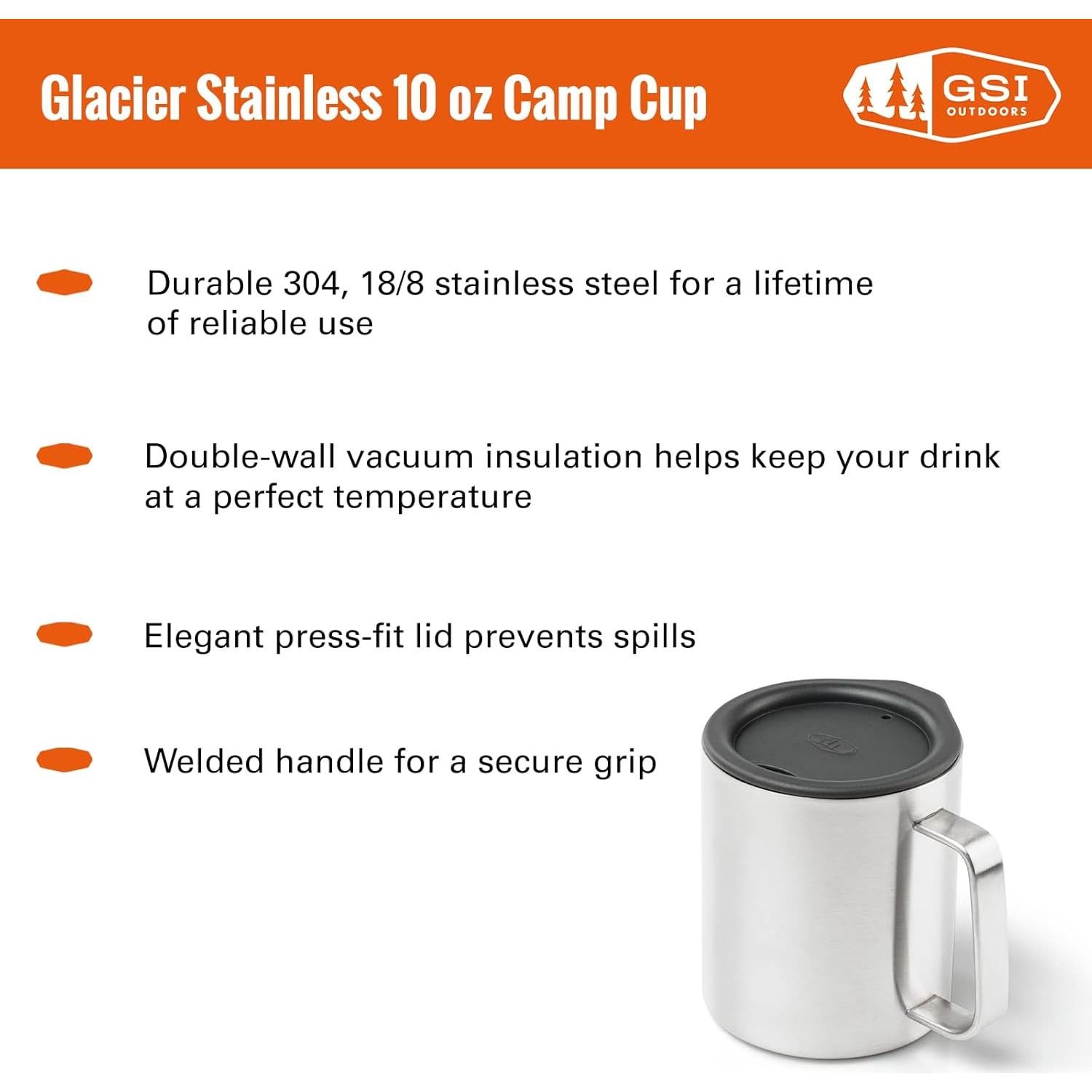Taza de Campamento Aislada GSI Outdoors 444 ml Cepillado