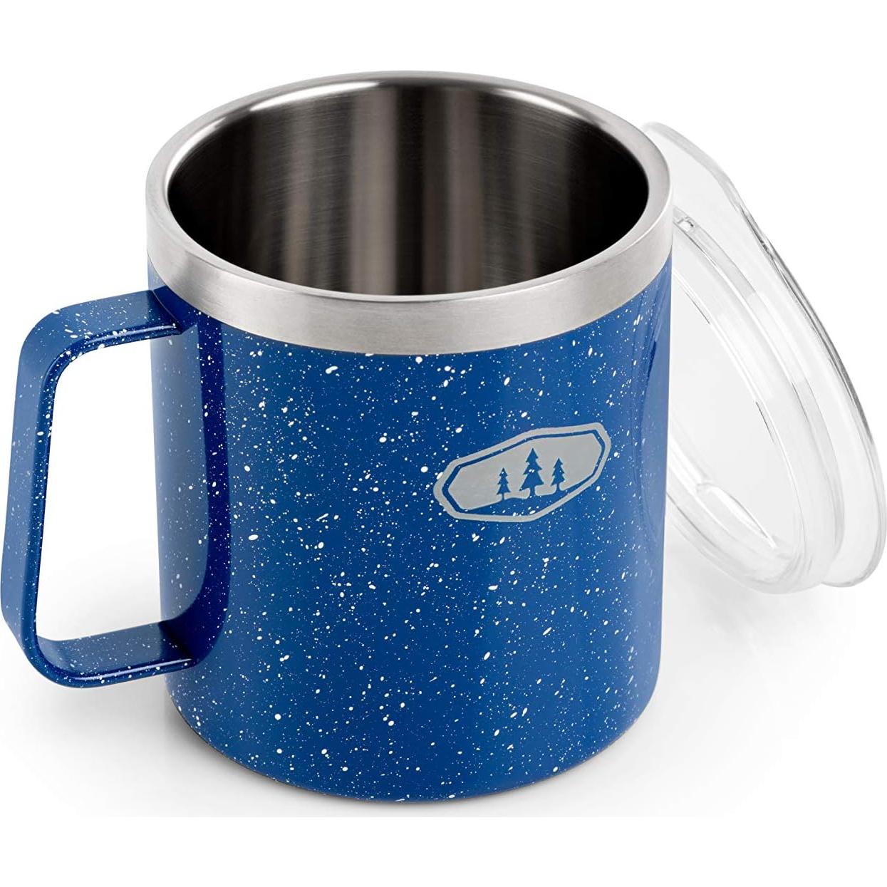 Taza de Campamento GSI Outdoors Glacier 450 ml Esmalte Azul