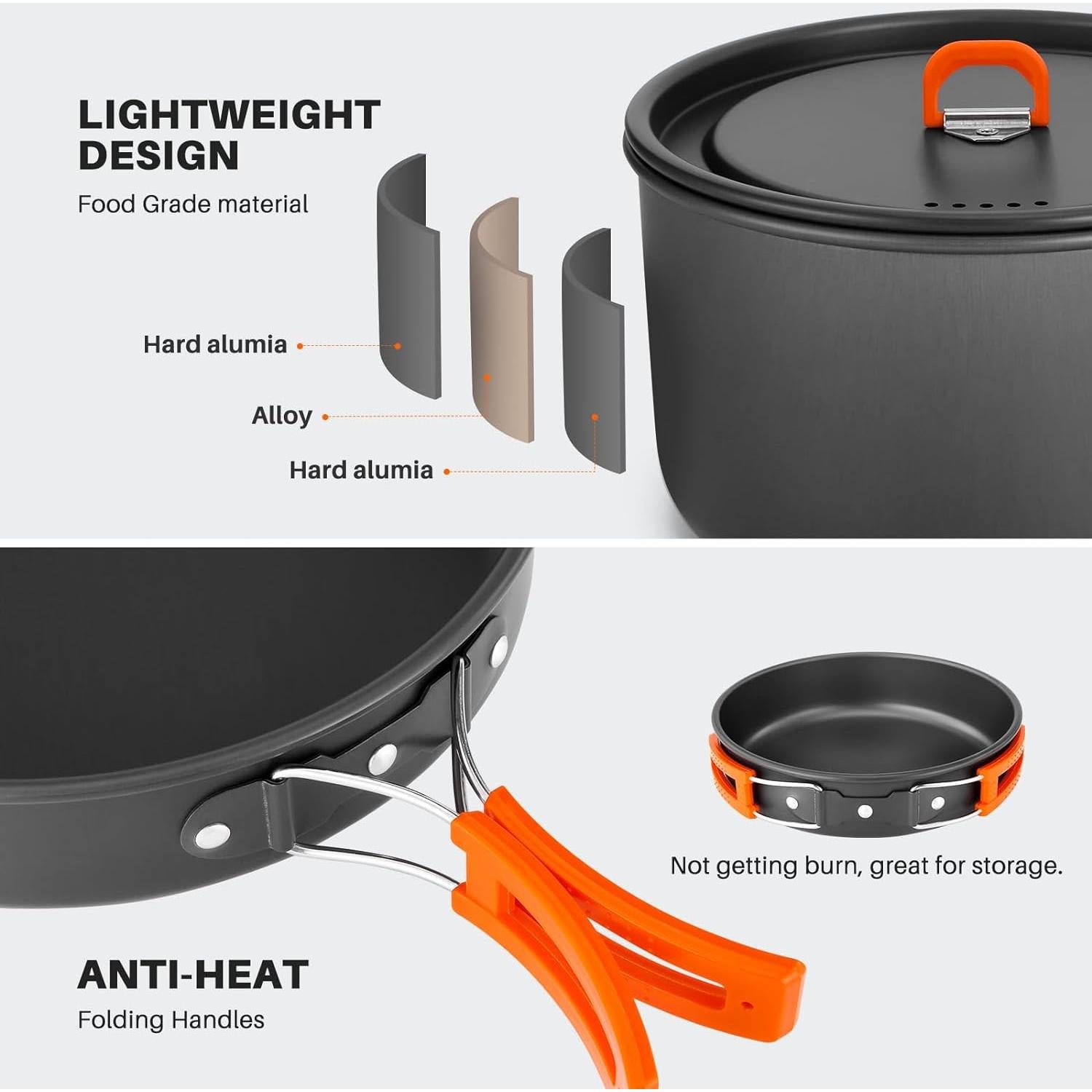 Set de Utensilios de Cocina para Camping Odoland 10 Piezas