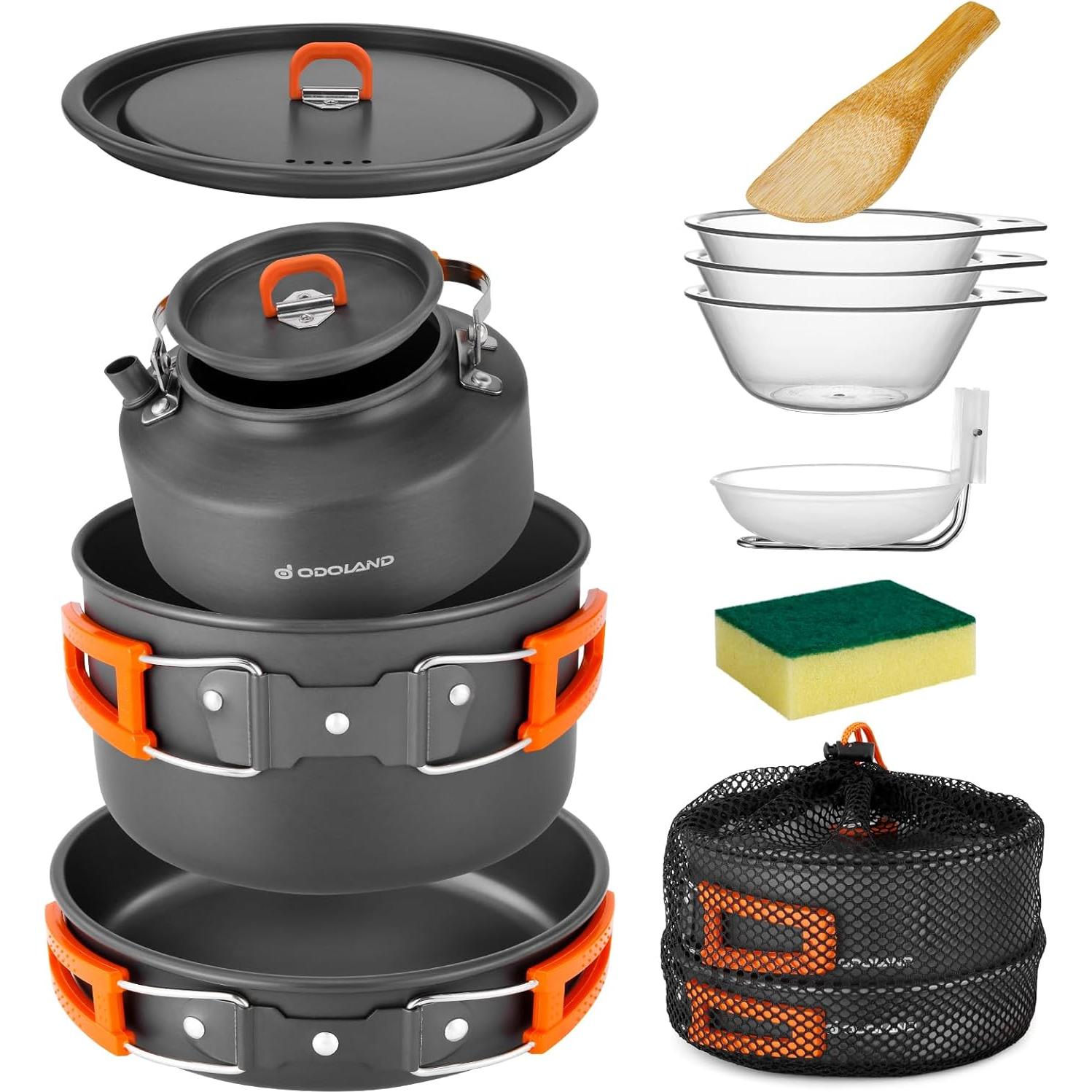 Set de Utensilios de Cocina para Camping Odoland 10 Piezas