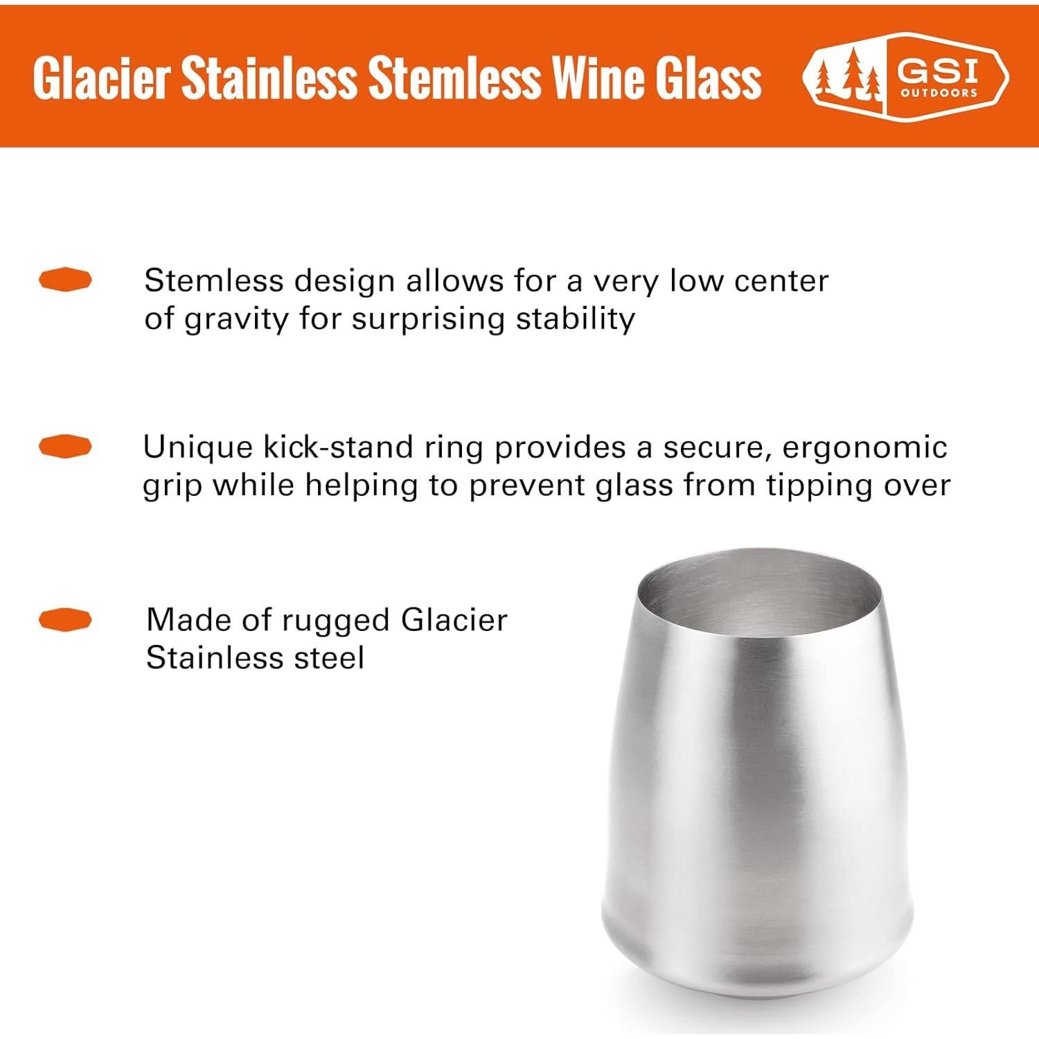 Vaso de Vino Acero Inoxidable GSI Outdoors 346.5 ml