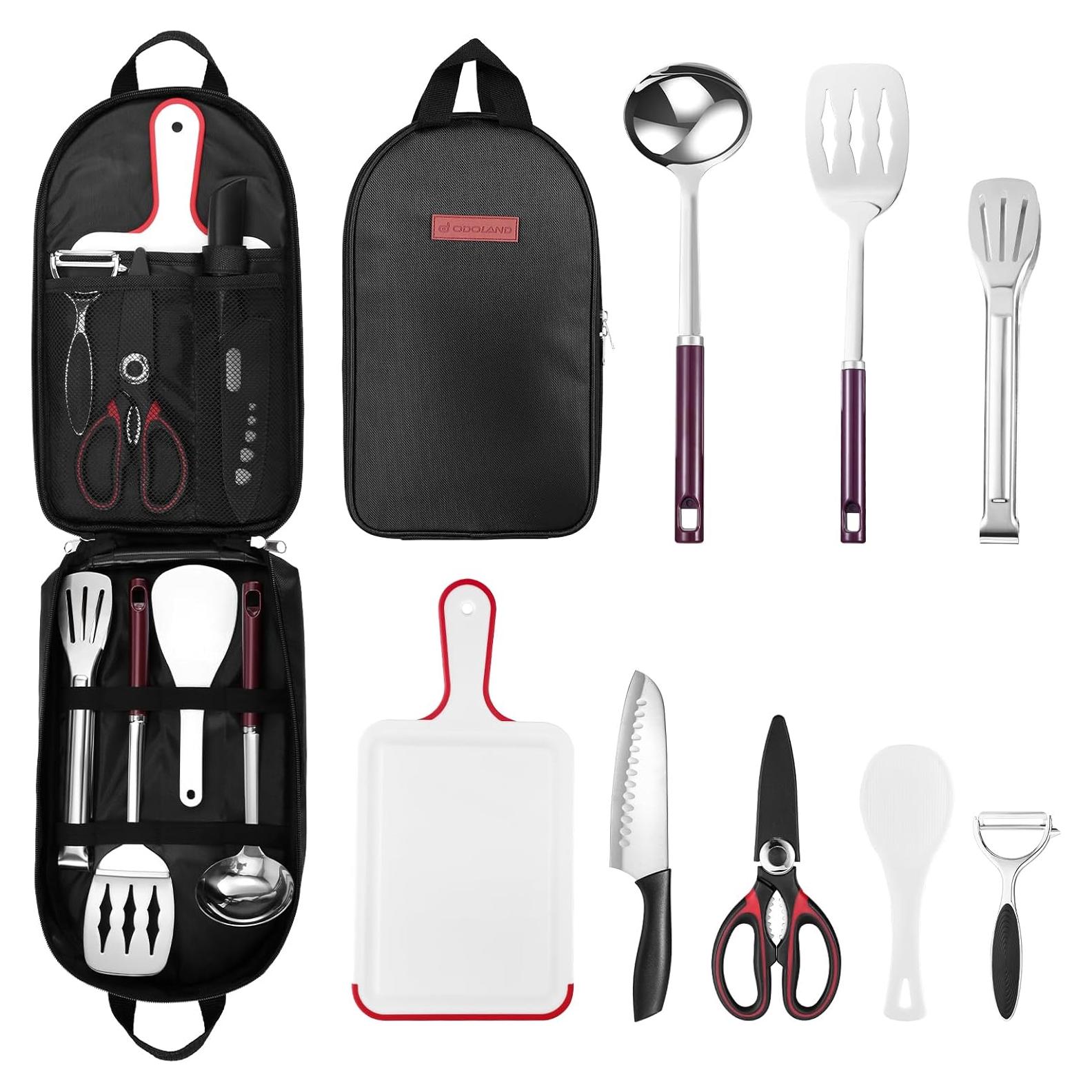Set de Utensilios de Cocina para Camping Odoland 8 Piezas