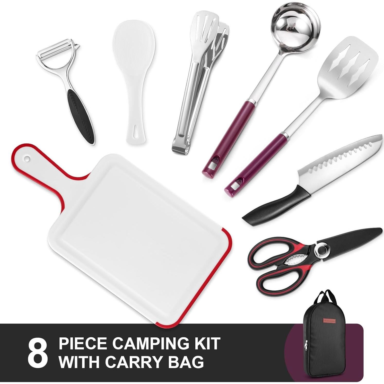 Set de Utensilios de Cocina para Camping Odoland 8 Piezas