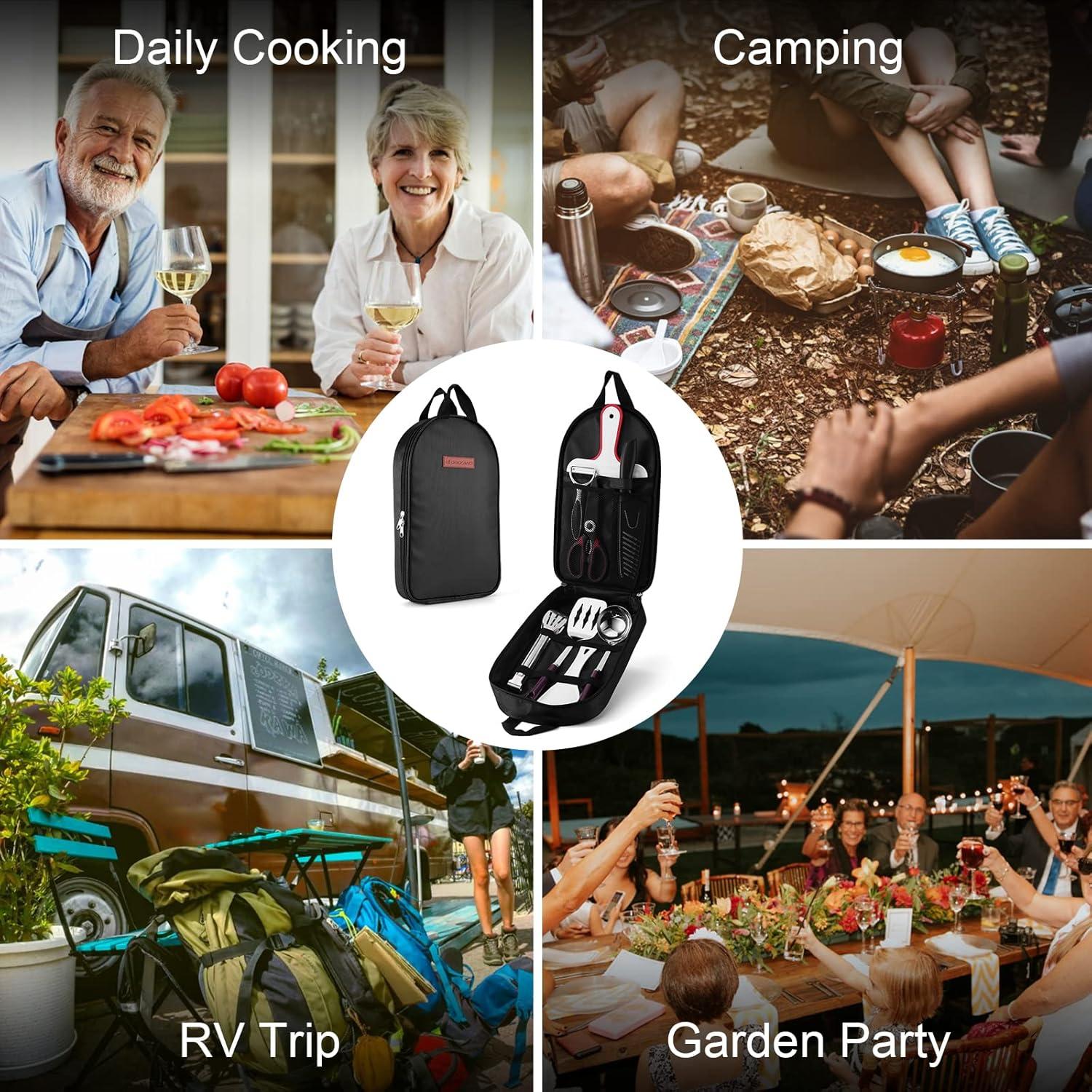 Set de Utensilios de Cocina para Camping Odoland 8 Piezas