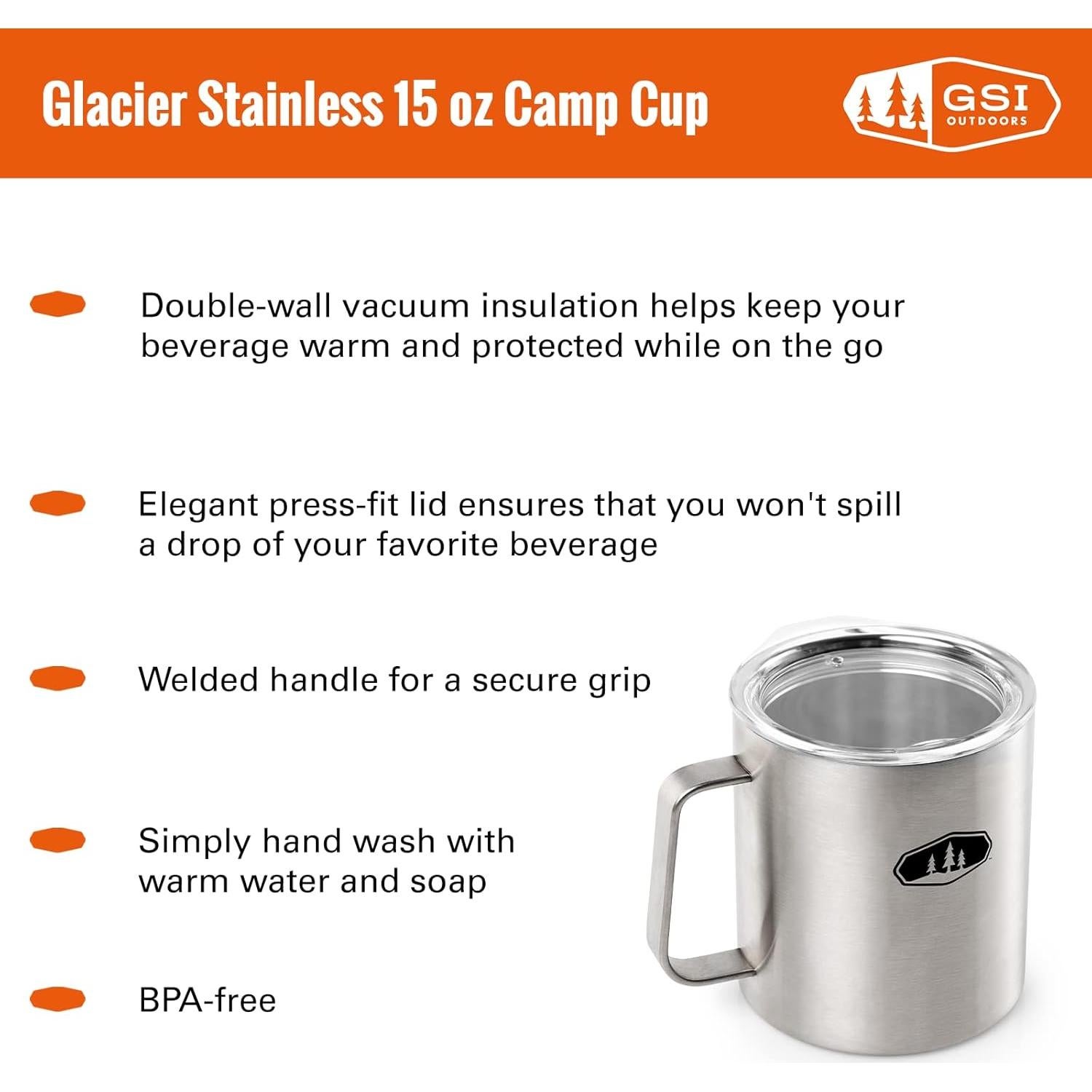 Taza Térmica Aislada GSI Outdoors 63250 425 ml Acero Inoxidable