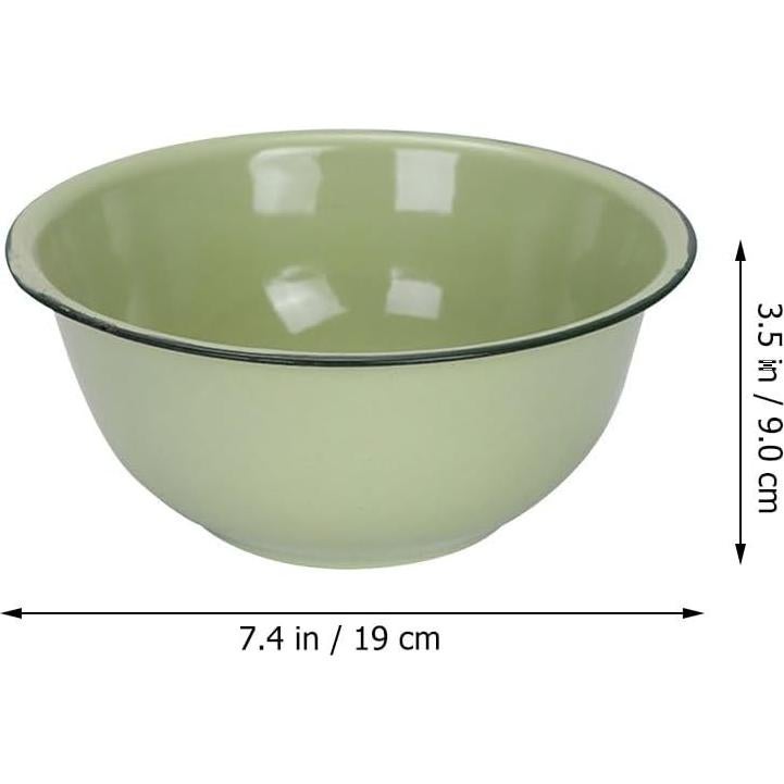 Tazón de Esmalte Vintage BESTOYARD 9cm Camping Retro