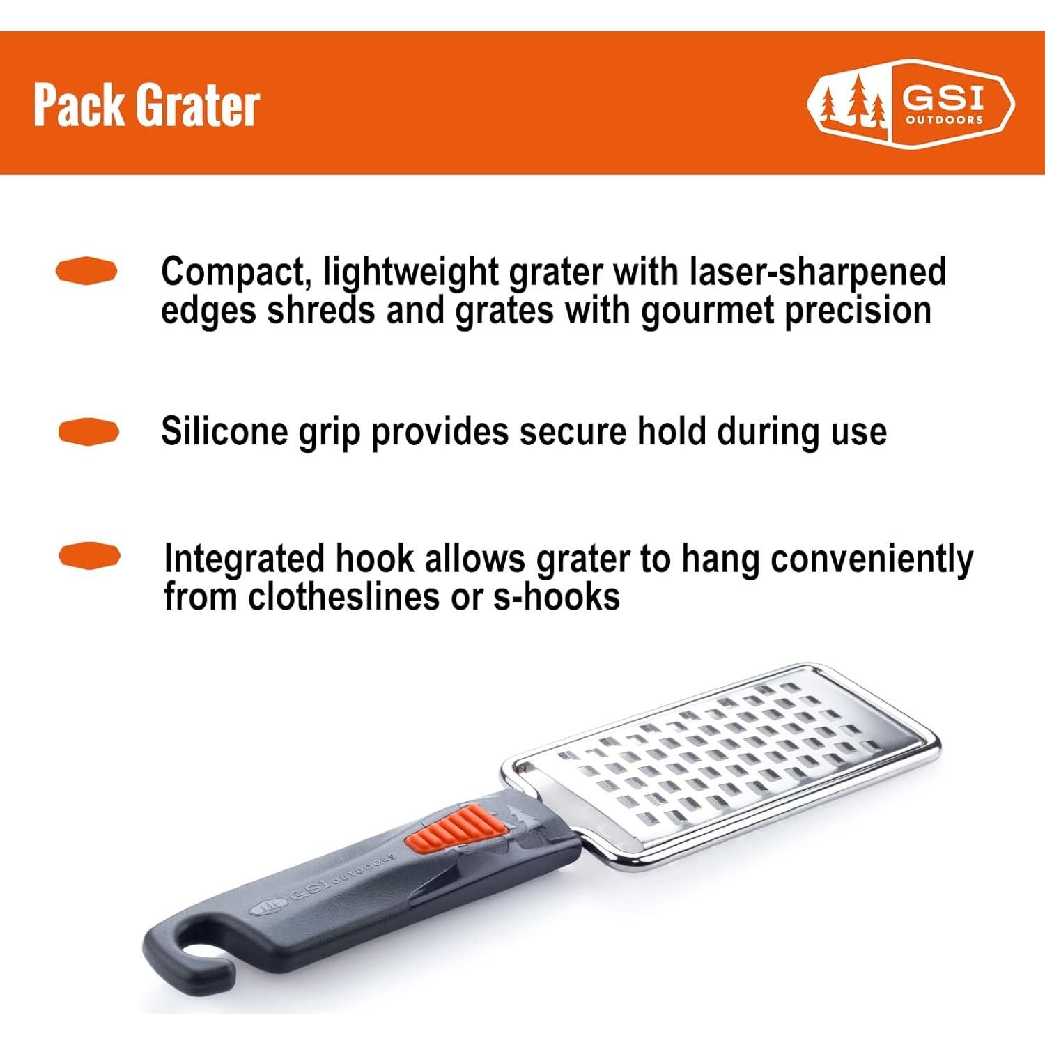 Rallador Portátil GSI Outdoors 74128 - Acero Inoxidable, Compacto