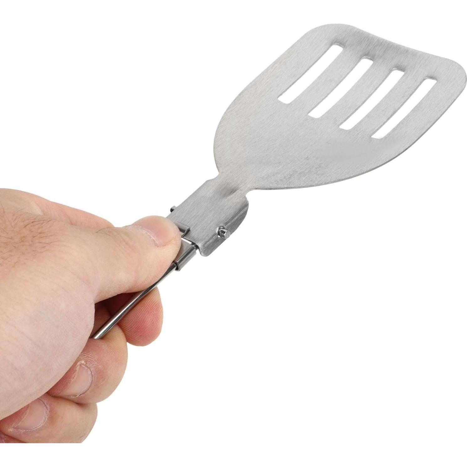 2 Espátulas Plegables de Acero Inoxidable 304 para Camping