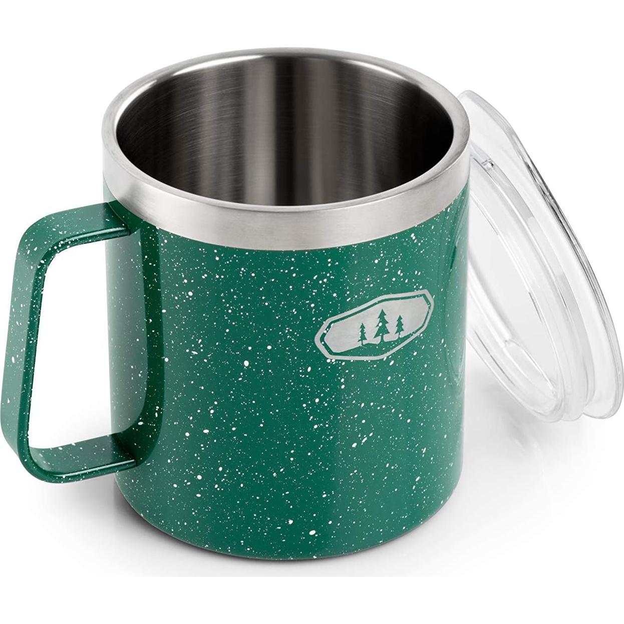Taza de Campamento GSI Outdoors Glacier 15 oz Verde Manchado