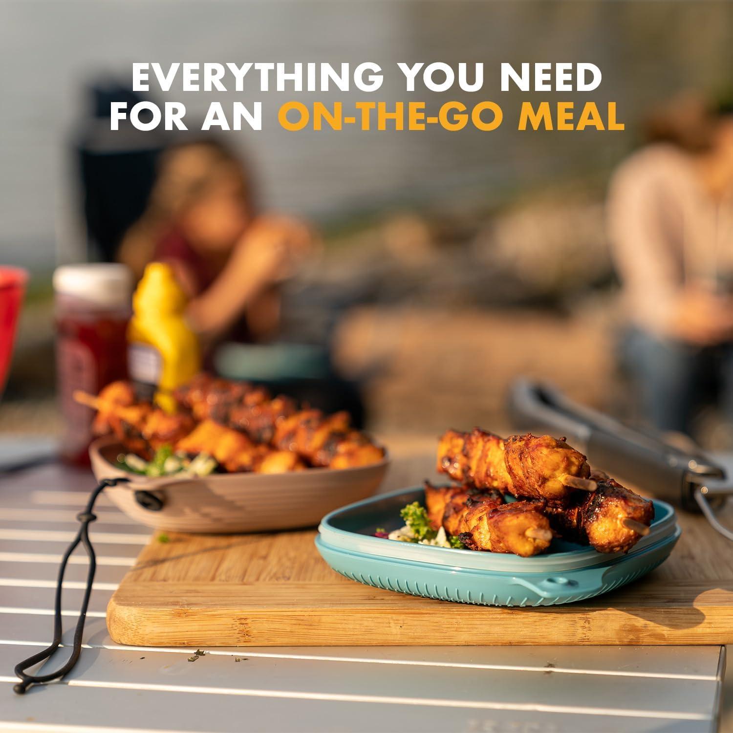 Kit de Comida para Camping UCO 4 Piezas Azul Utensilios