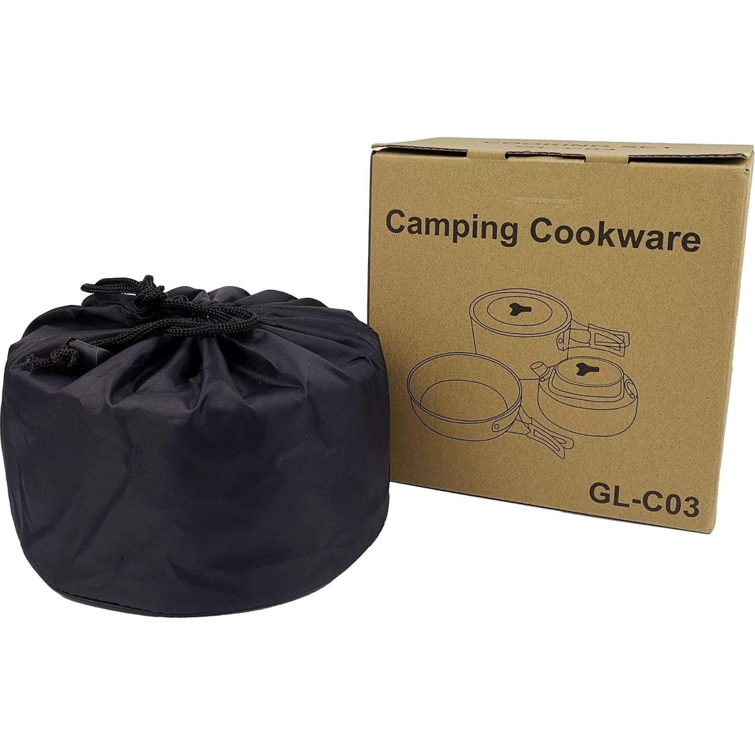 Kit de Cocina para Camping Peidesi 15 Piezas Aluminio Antiadherente