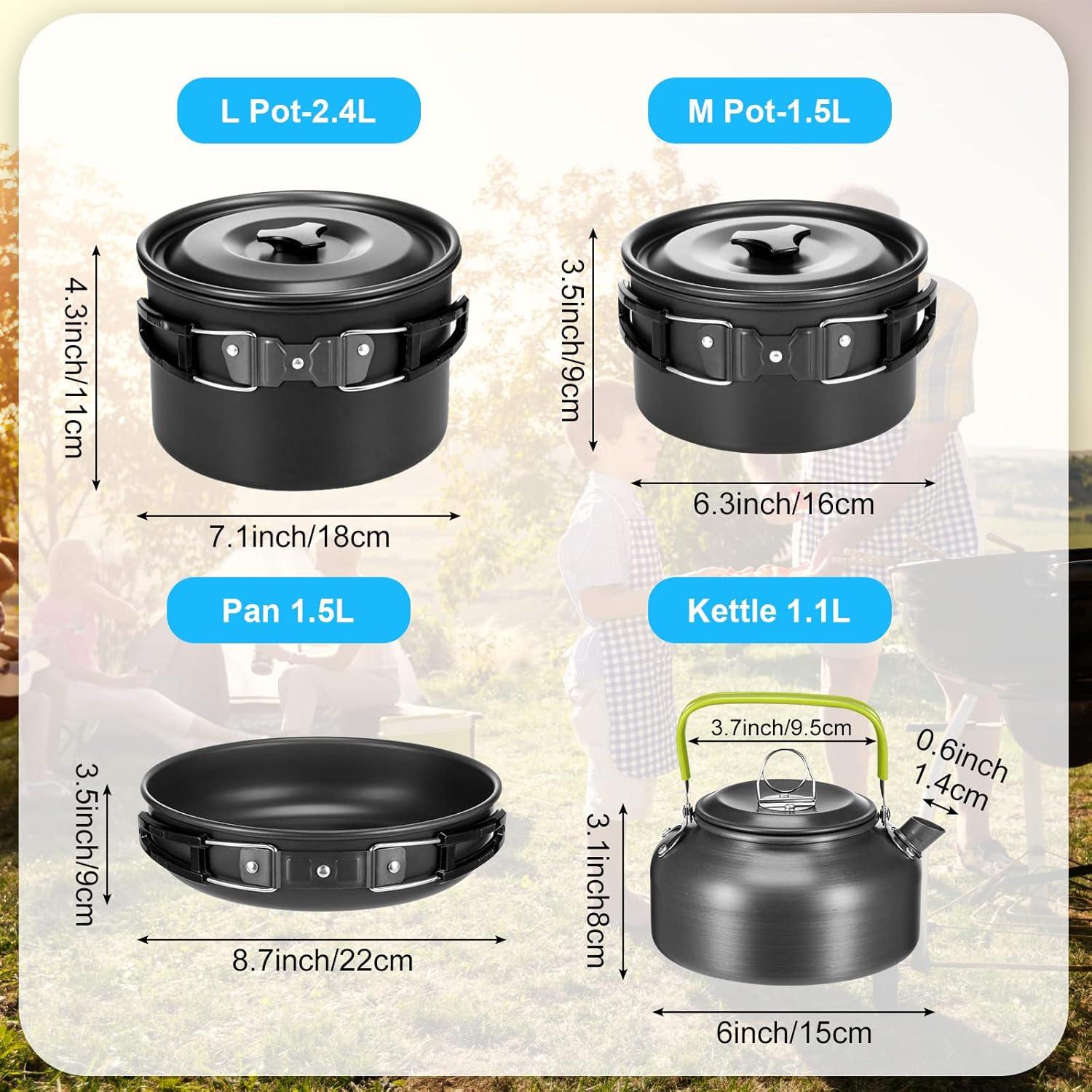 Juego de Utensilios de Cocina para Camping Gejoy 42 Piezas