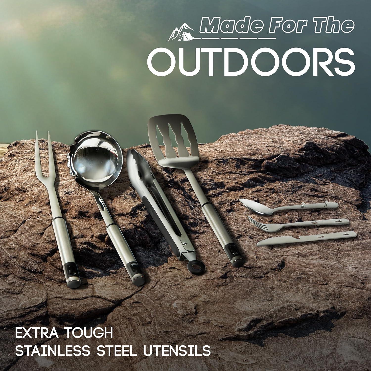 Juego de Utensilios de Camping FORTITUDE21 21 Piezas Resistente