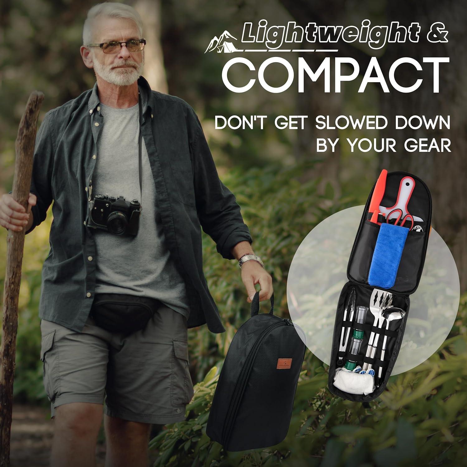 Juego de Utensilios de Camping FORTITUDE21 21 Piezas Resistente