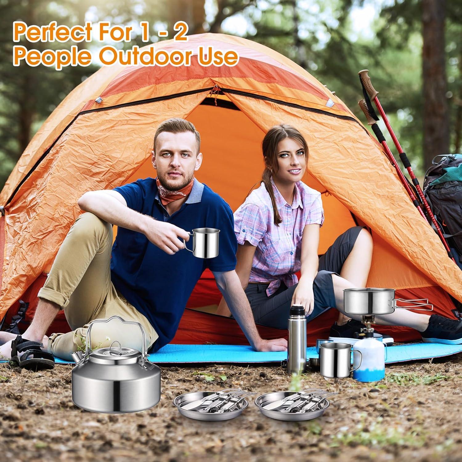 Kit de Cocina para Camping Funnymoom 15 Piezas Acero Inoxidable