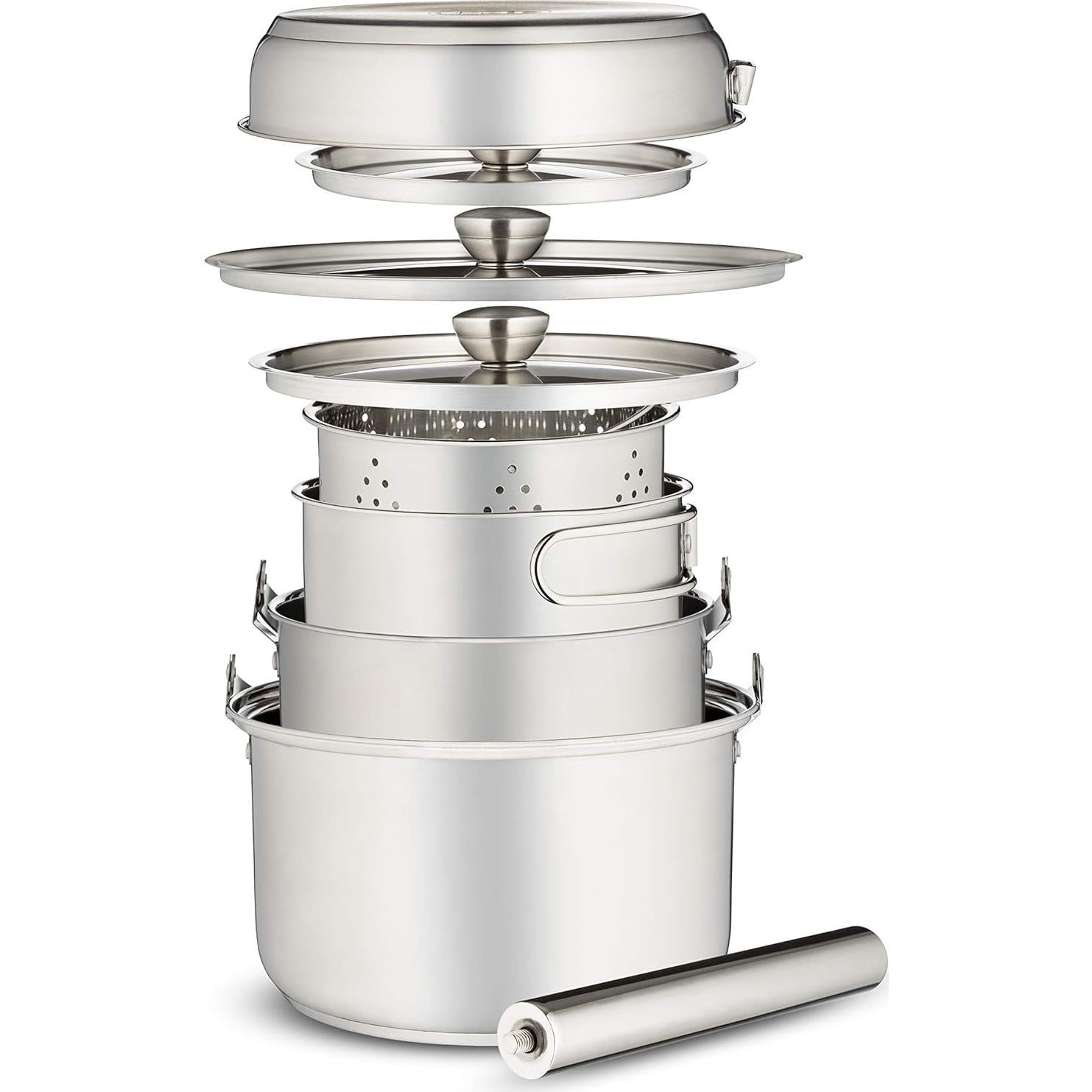 Juego de Utensilios de Cocina Wealers 8 Piezas Acero Inoxidable