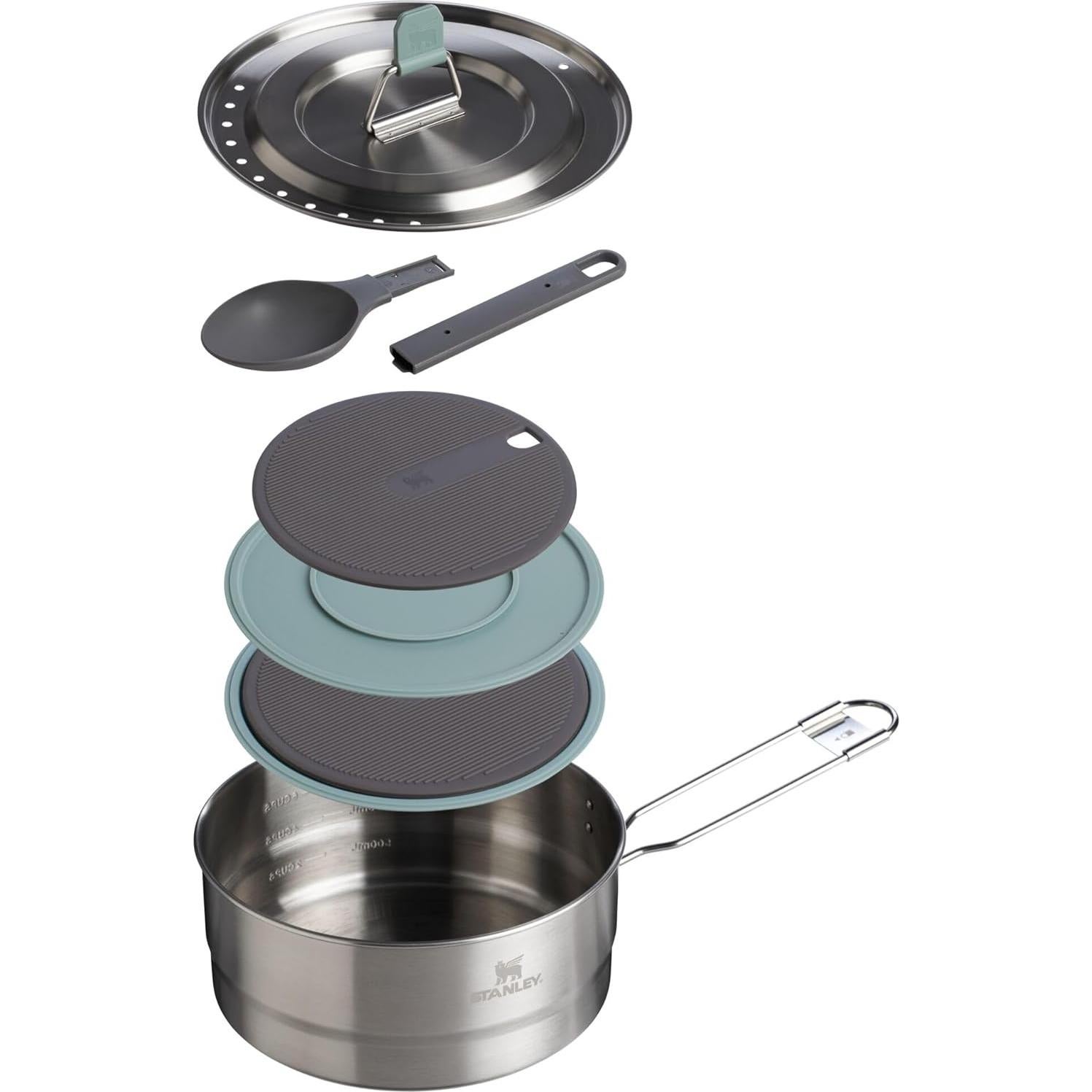 Juego de Olla Stanley Wildfare Core 2QT Acero Inoxidable 6 Piezas