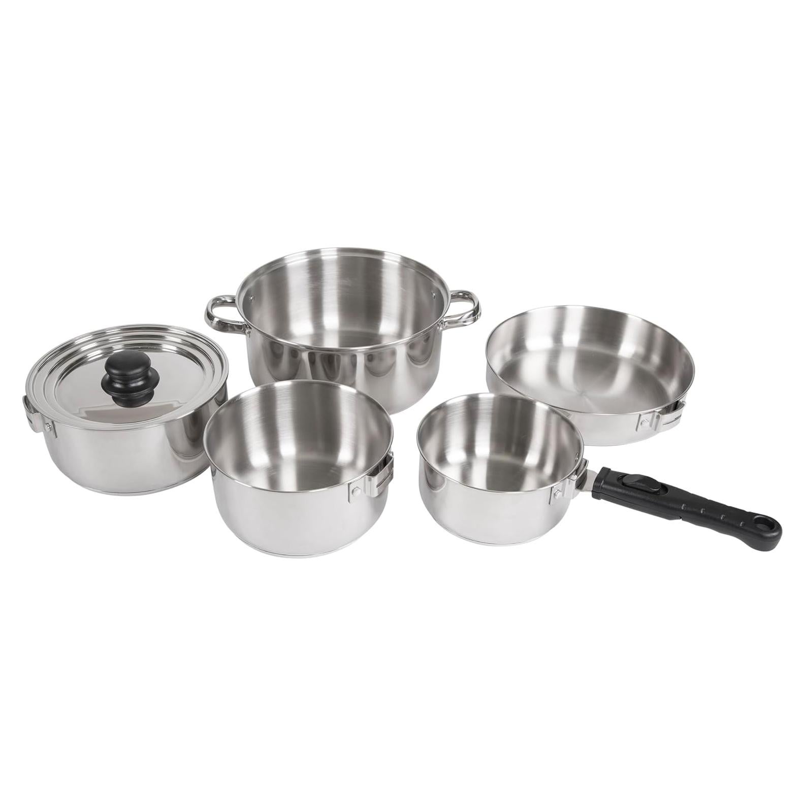 Juego de Cocina de Acero Inoxidable Stansport 7 Piezas