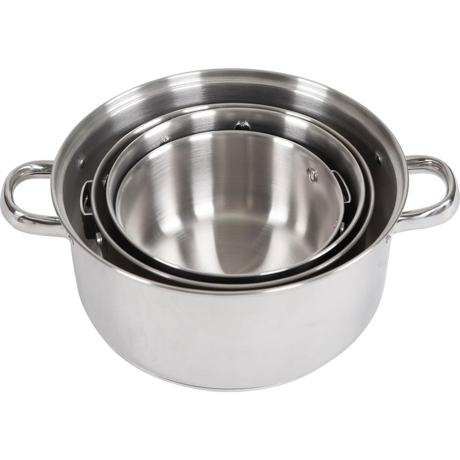 Juego de Cocina de Acero Inoxidable Stansport 7 Piezas