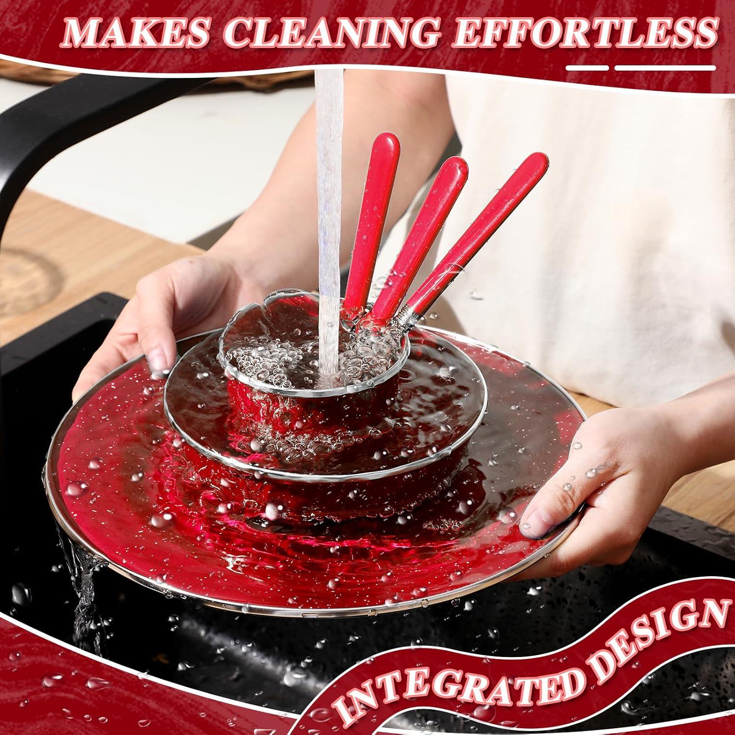 Juego de Vajilla de Camping Nuogo 48 Piezas Rojo 8 Personas