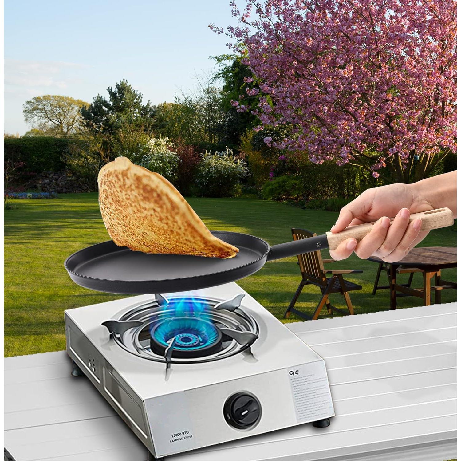 Sartén Plancha Bodkar 20cm Ligera Mango Madera Camping