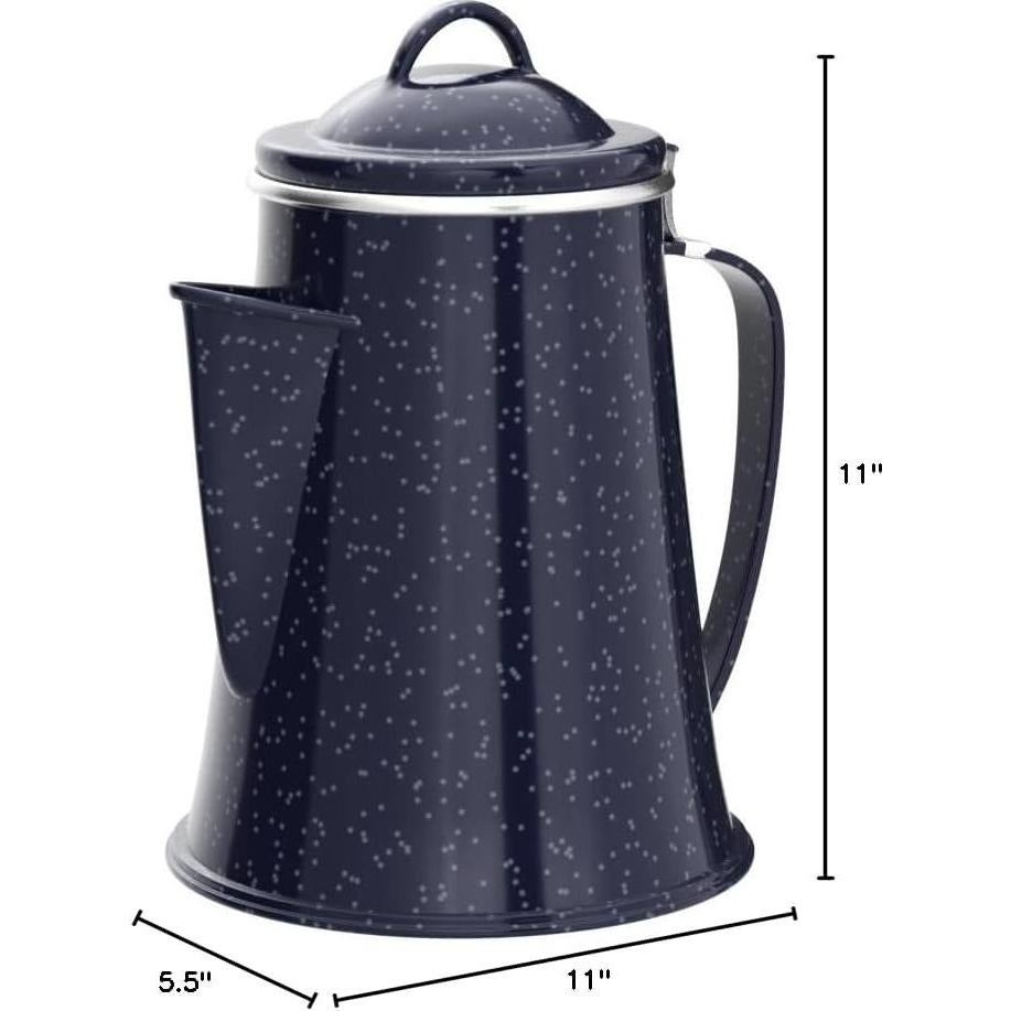 Olla de café esmaltada Stansport 8 tazas + 4 tazas 12 oz