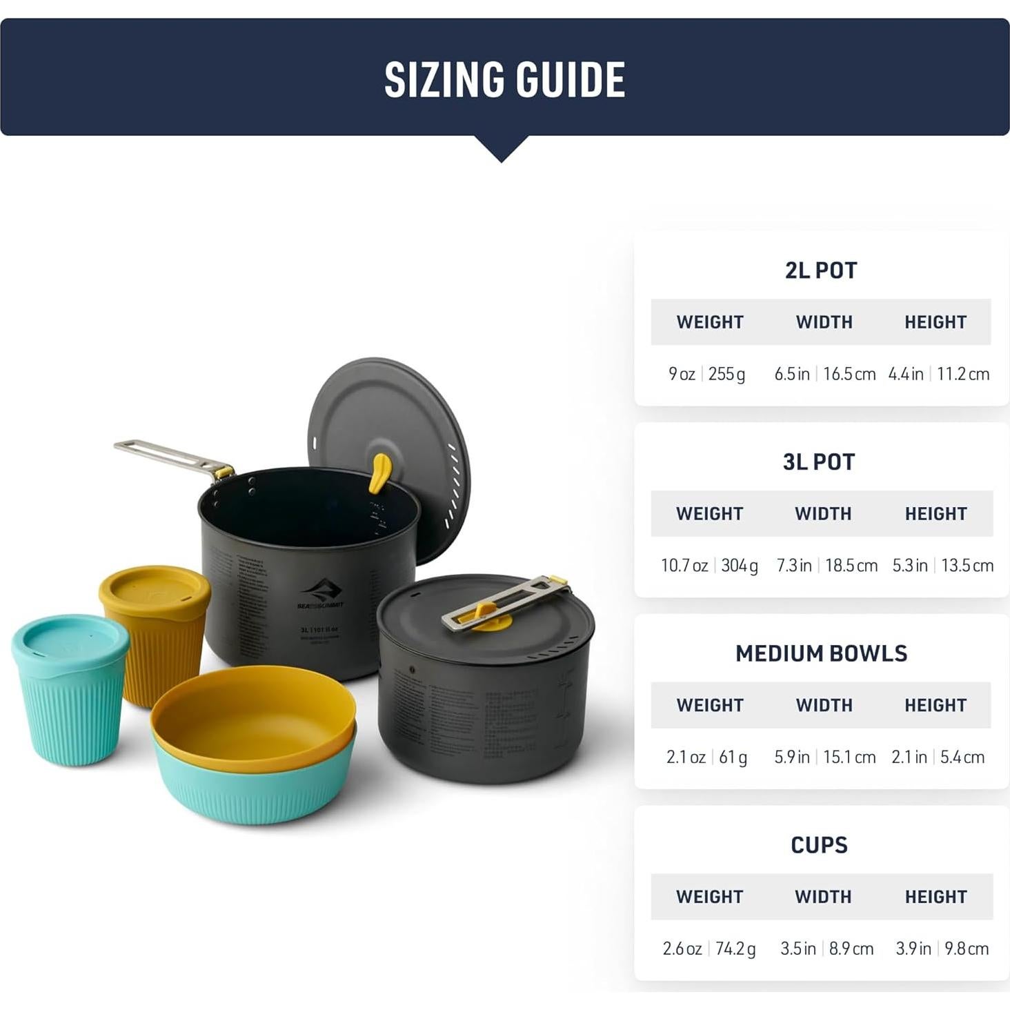 Conjunto de Cocina Ultraligero Sea to Summit 2 Personas