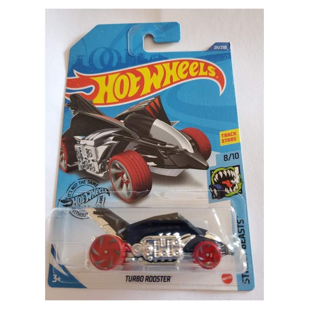 Hot Wheels 2020 Street Beasts Turbo Rooster, Red 1:64 Scale Car, 4.3 x 1.3 x 6.5 inches, 1 Count, Ages 3+